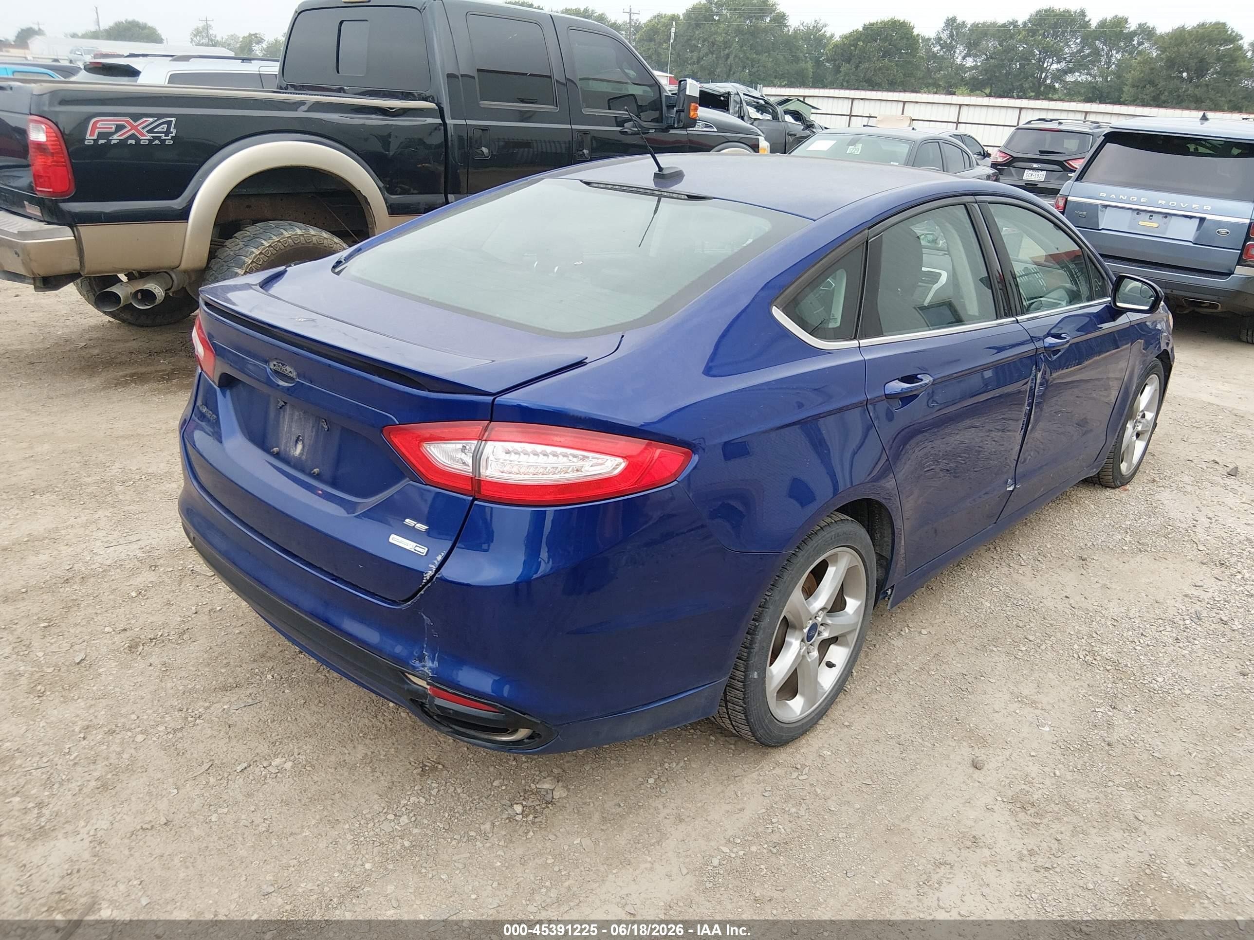 2015 Ford Fusion Se Blue vin: 3FA6P0T92FR186588