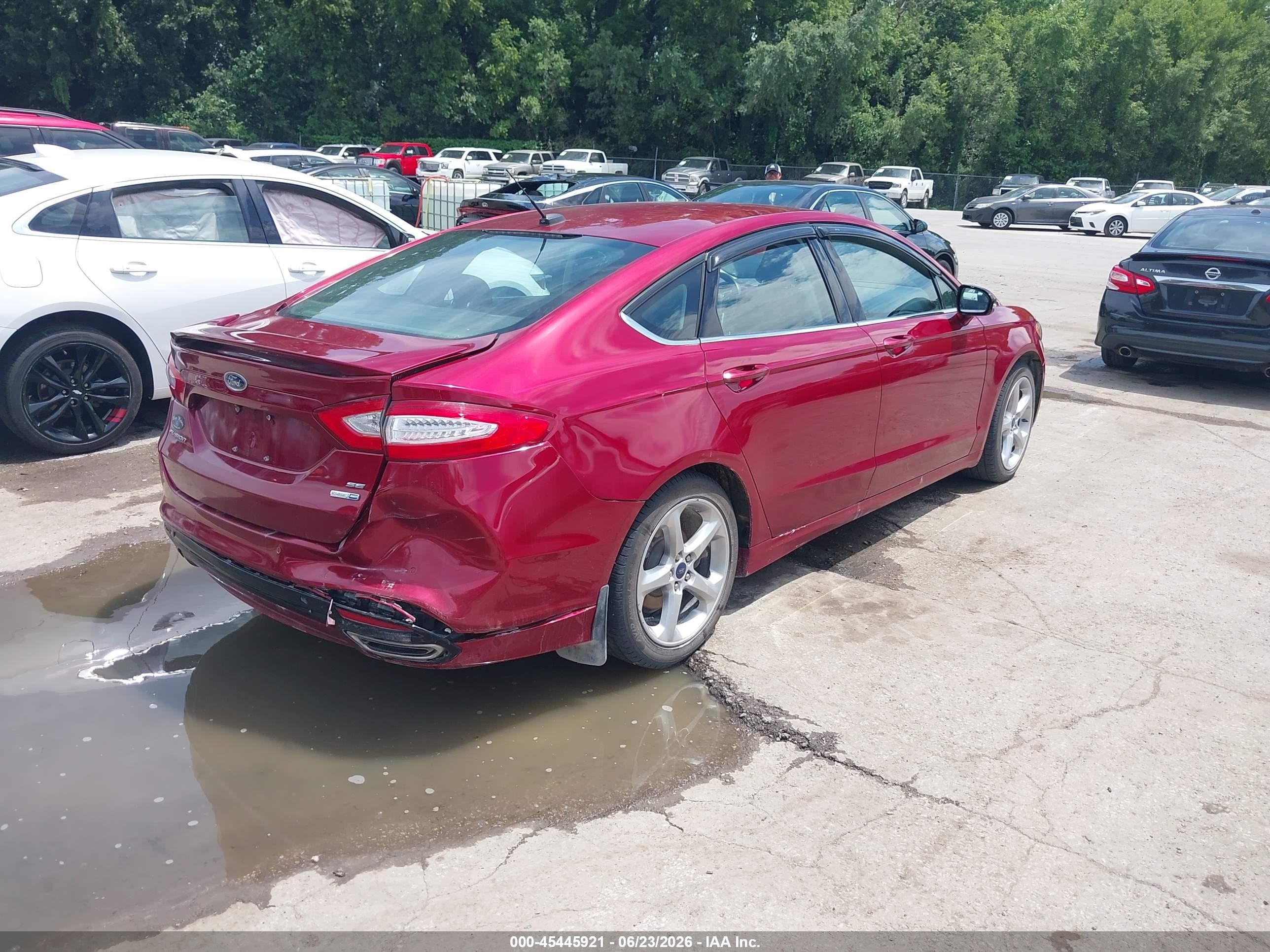 2015 Ford Fusion Se Red vin: 3FA6P0T92FR261614