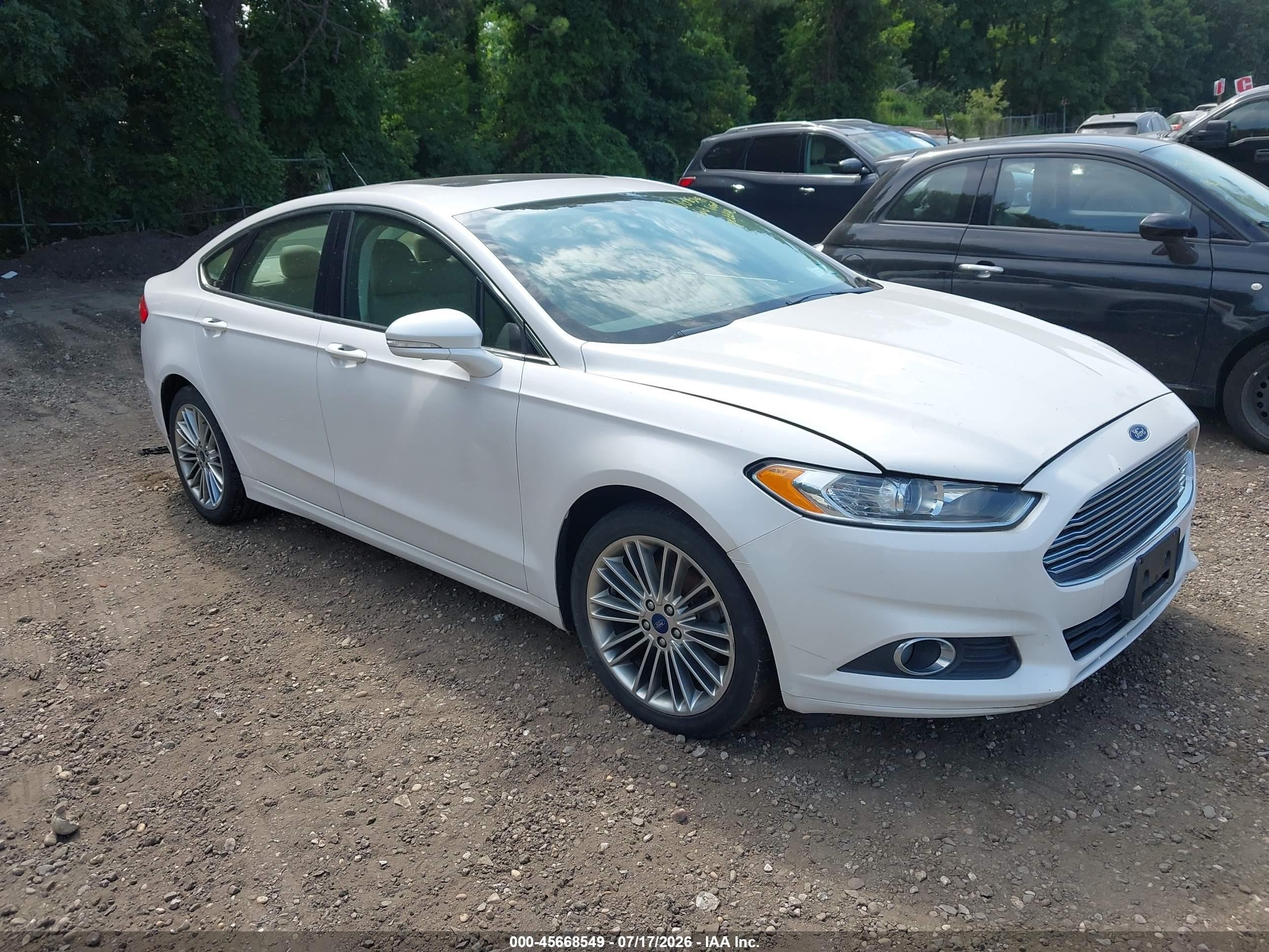 2015 Ford Fusion Se Белый vin: 3FA6P0T94FR122049