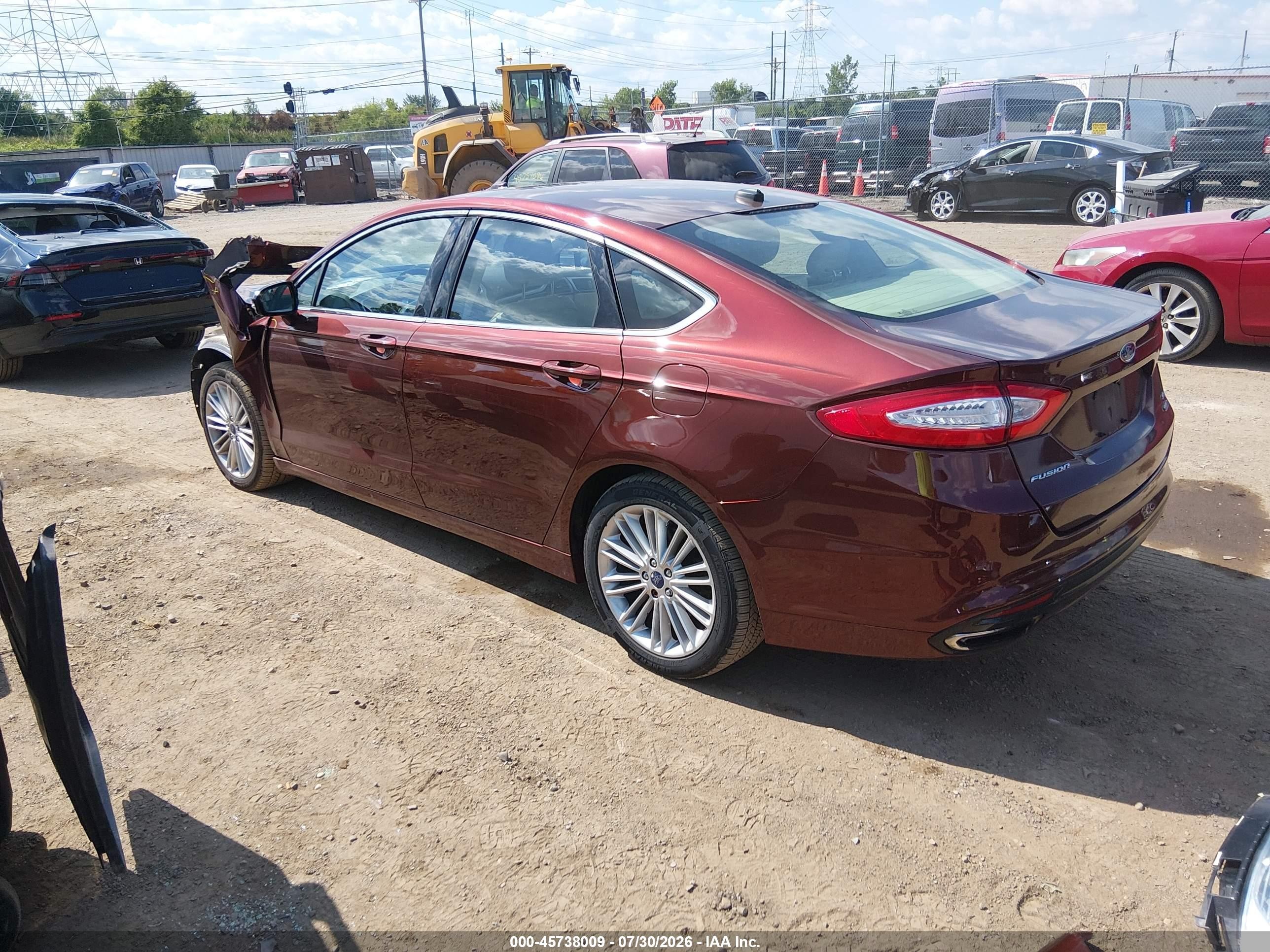 2015 Ford Fusion Se Burgundy vin: 3FA6P0T94FR222717