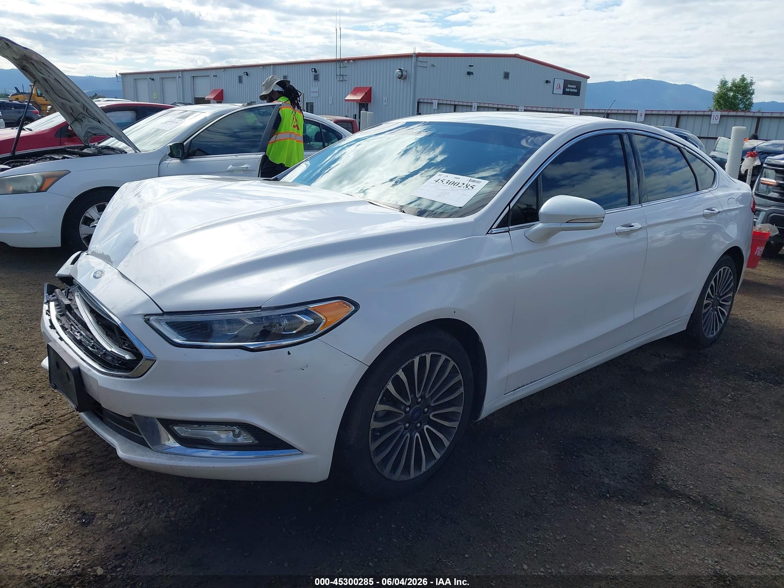 2017 Ford Fusion Se White vin: 3FA6P0T94HR121230