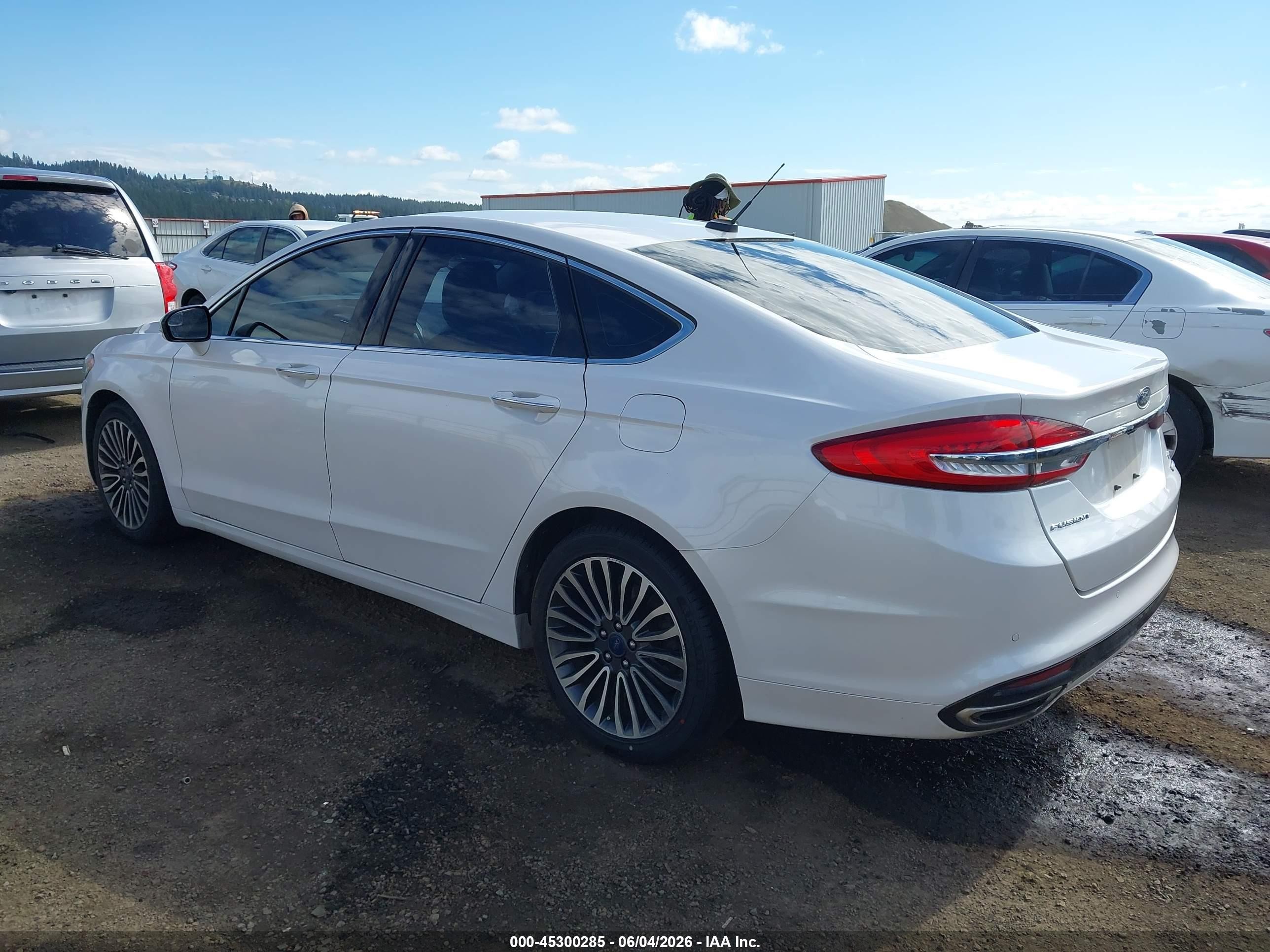 2017 Ford Fusion Se White vin: 3FA6P0T94HR121230