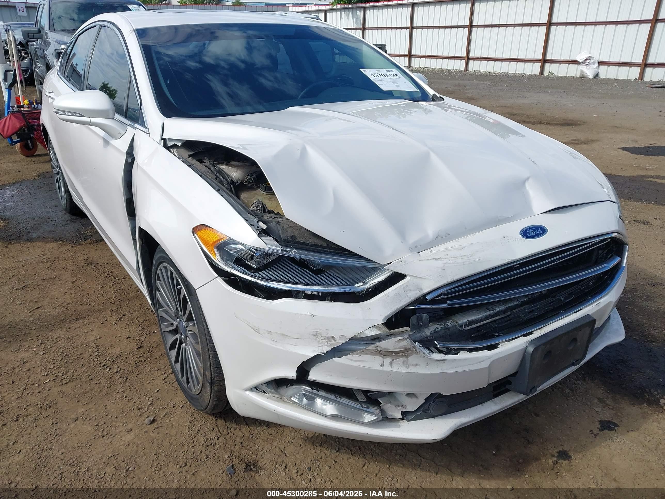 2017 Ford Fusion Se White vin: 3FA6P0T94HR121230