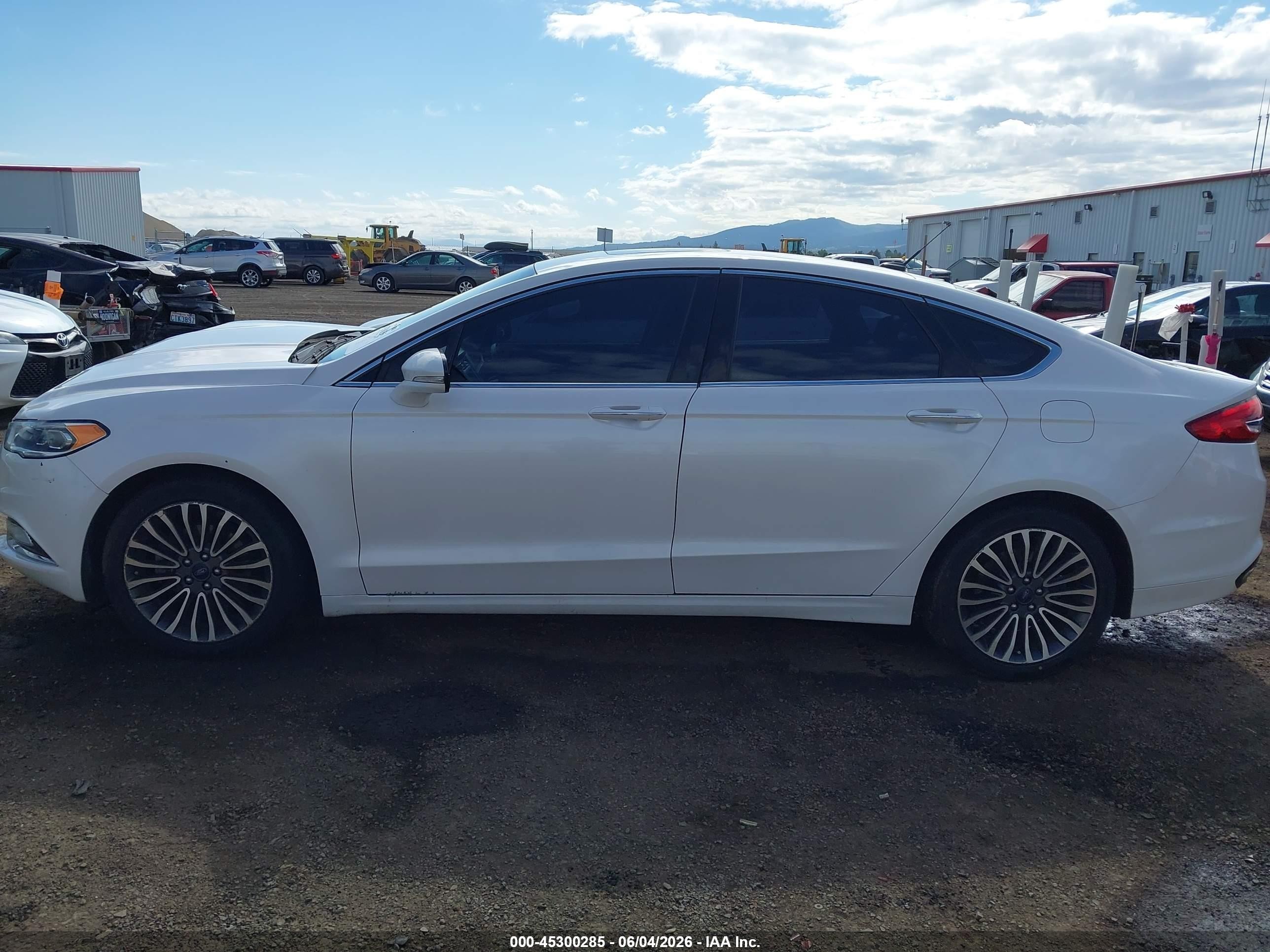 2017 Ford Fusion Se White vin: 3FA6P0T94HR121230