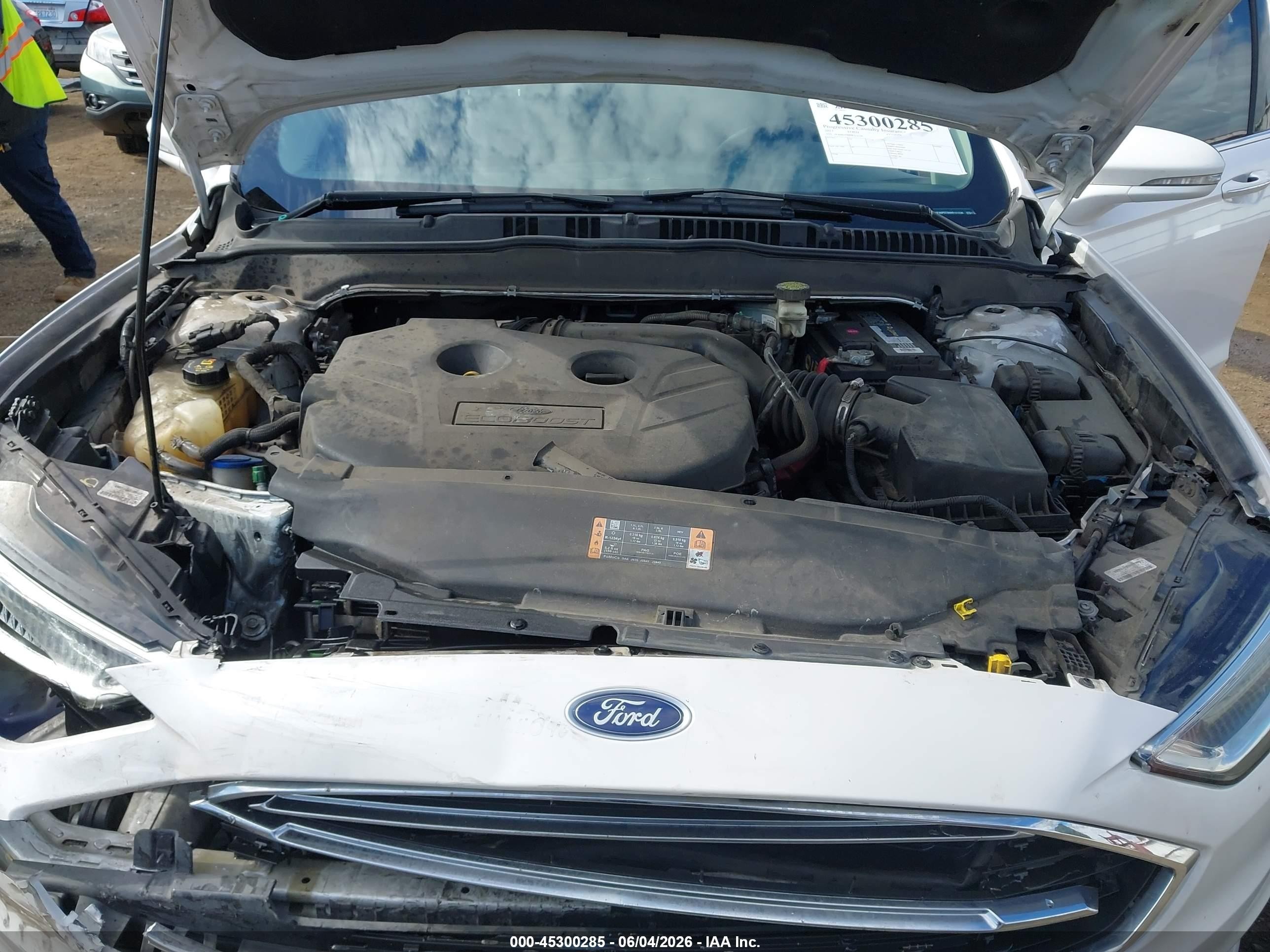2017 Ford Fusion Se White vin: 3FA6P0T94HR121230