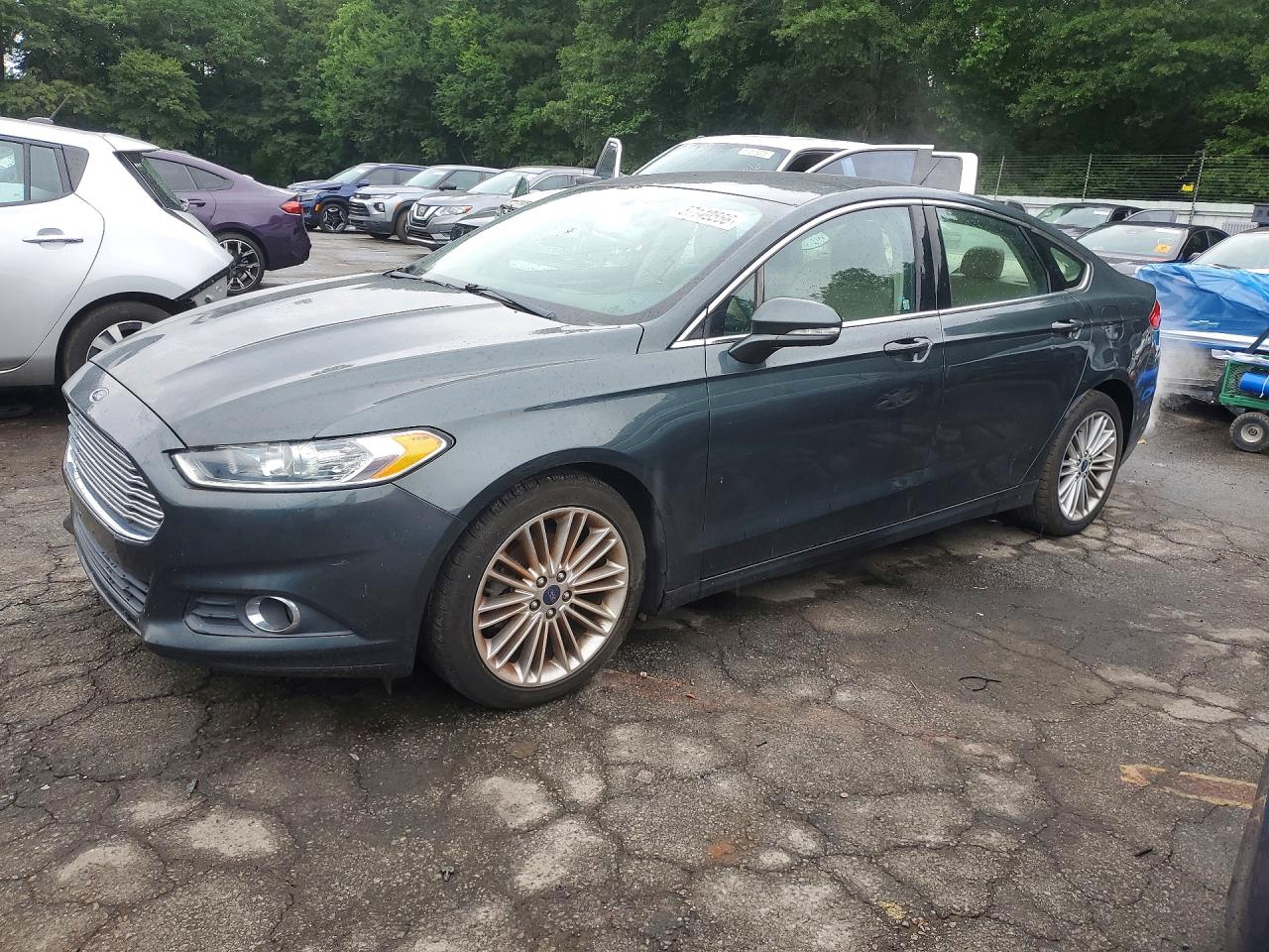 2015 Ford Fusion Se Green vin: 3FA6P0T95FR272865
