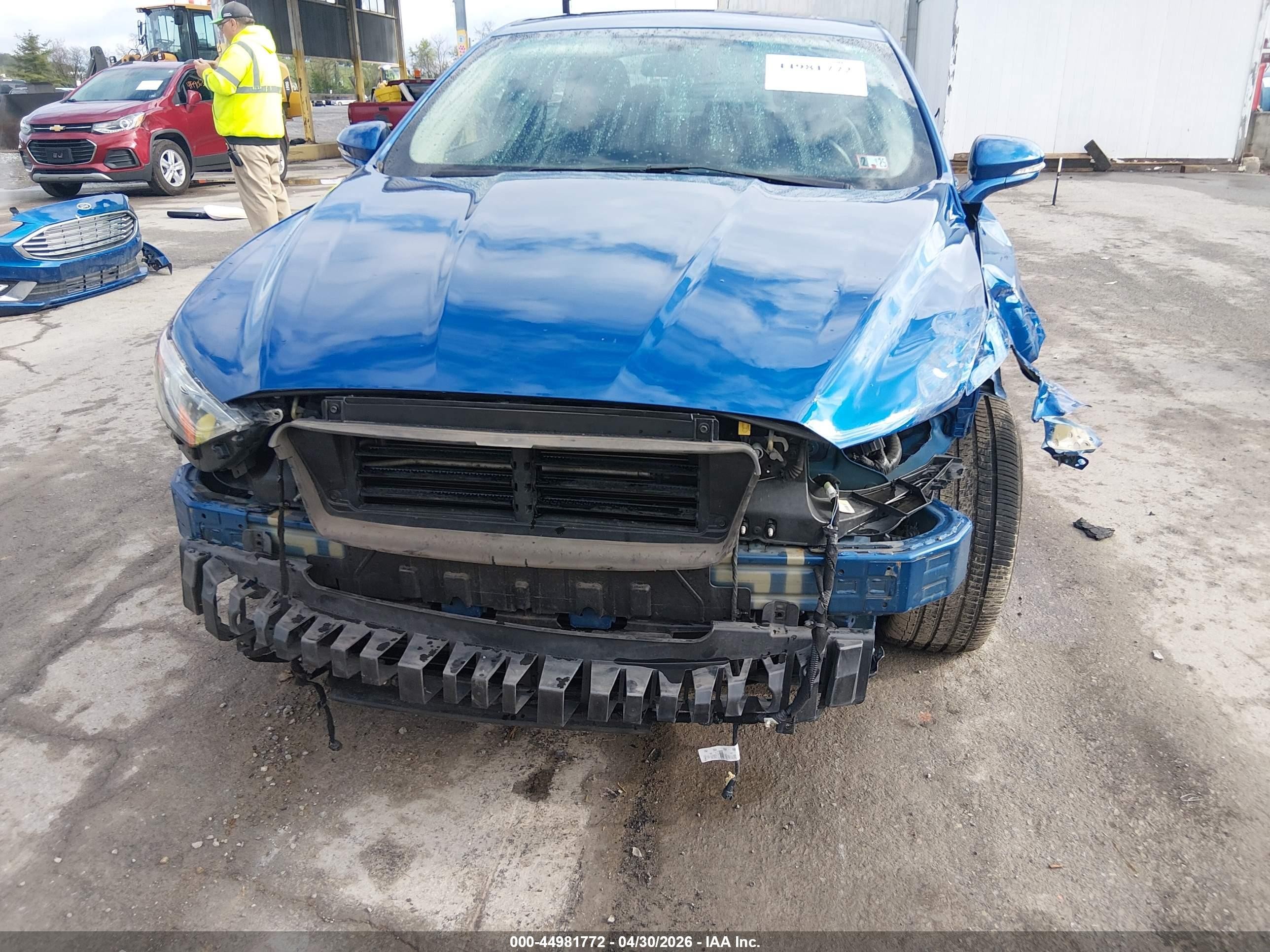 2017 Ford Fusion Se Blue vin: 3FA6P0T95HR174535