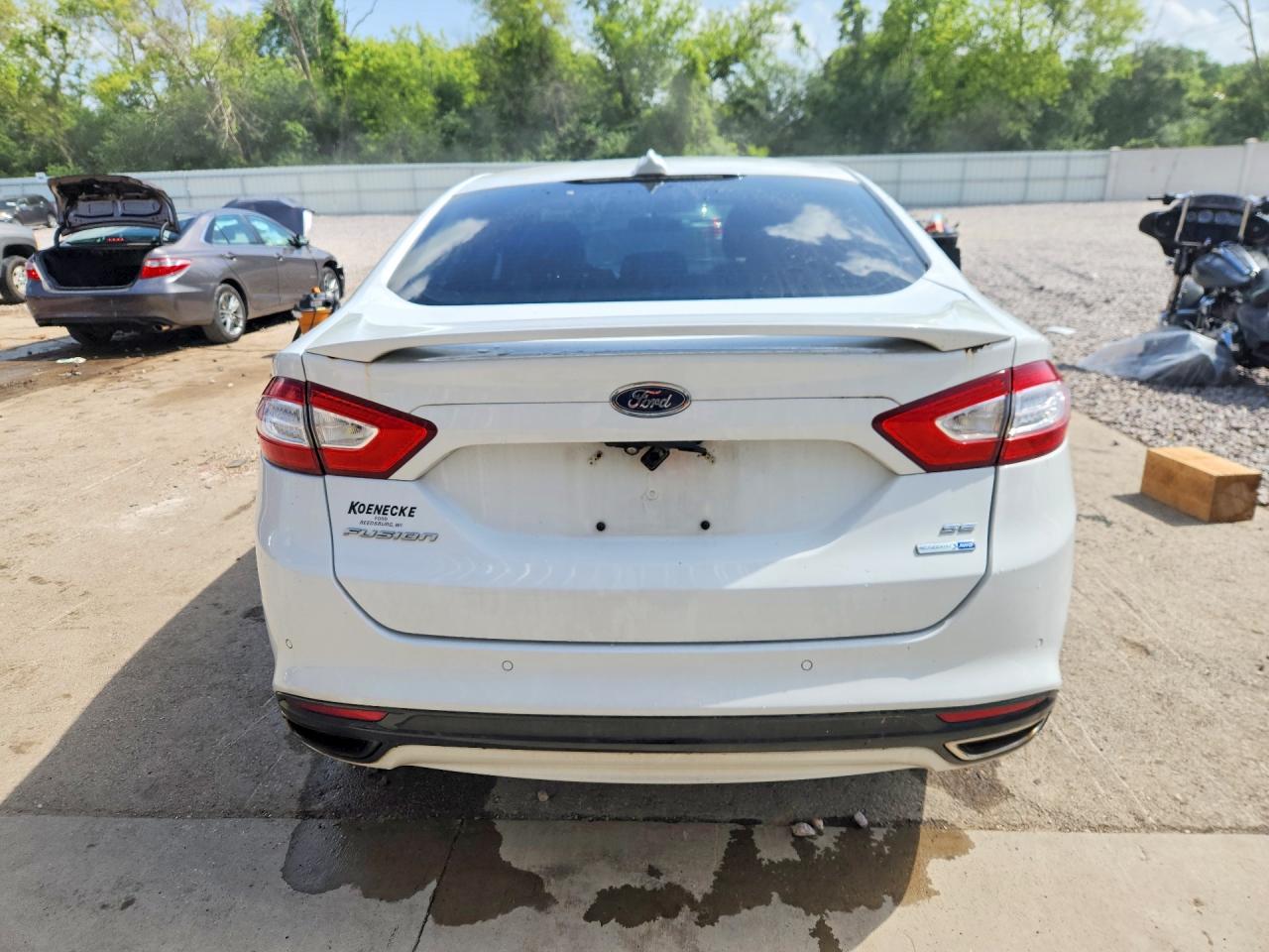 2015 Ford Fusion Se White vin: 3FA6P0T96FR136339