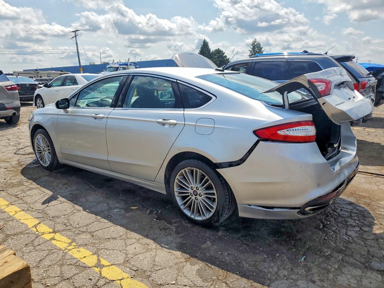 2016 Ford Fusion Se Silver vin: 3FA6P0T96GR380932