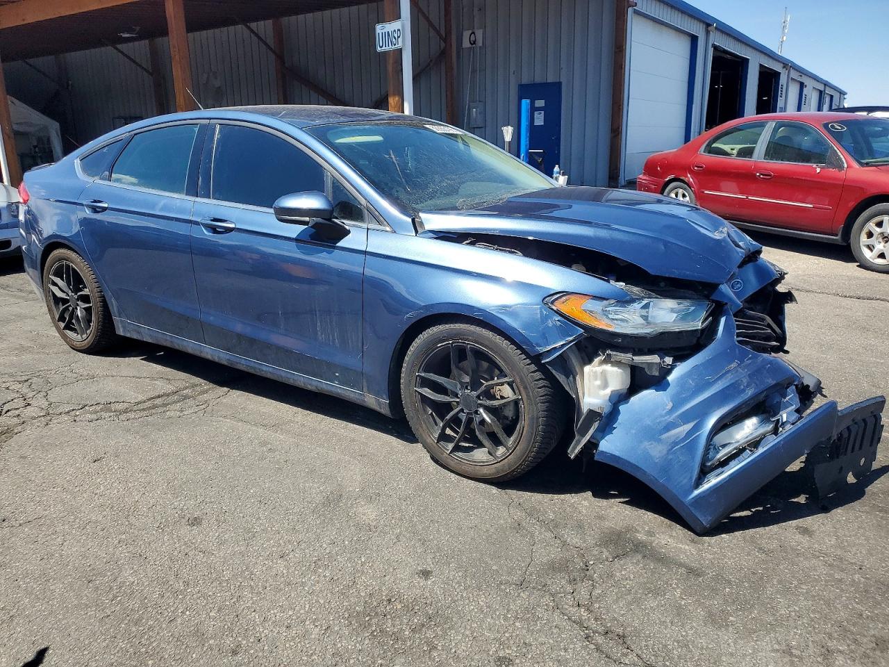 2018 Ford Fusion Se Blue vin: 3FA6P0T97JR246017