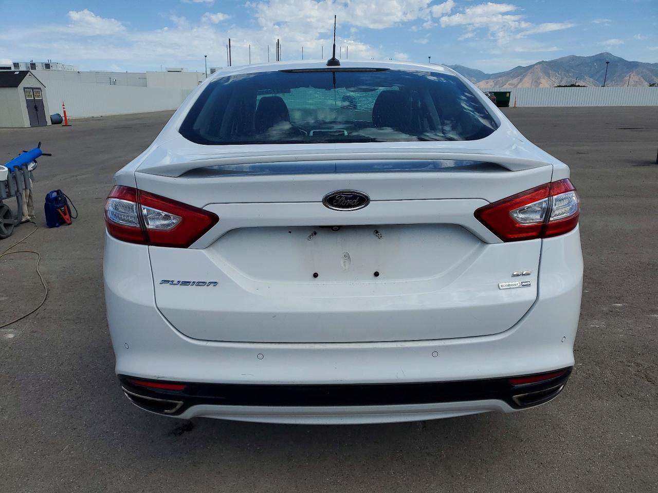 2015 Ford Fusion Se White vin: 3FA6P0T98FR283049
