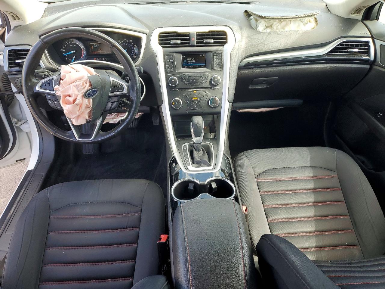 2015 Ford Fusion Se White vin: 3FA6P0T98FR283049