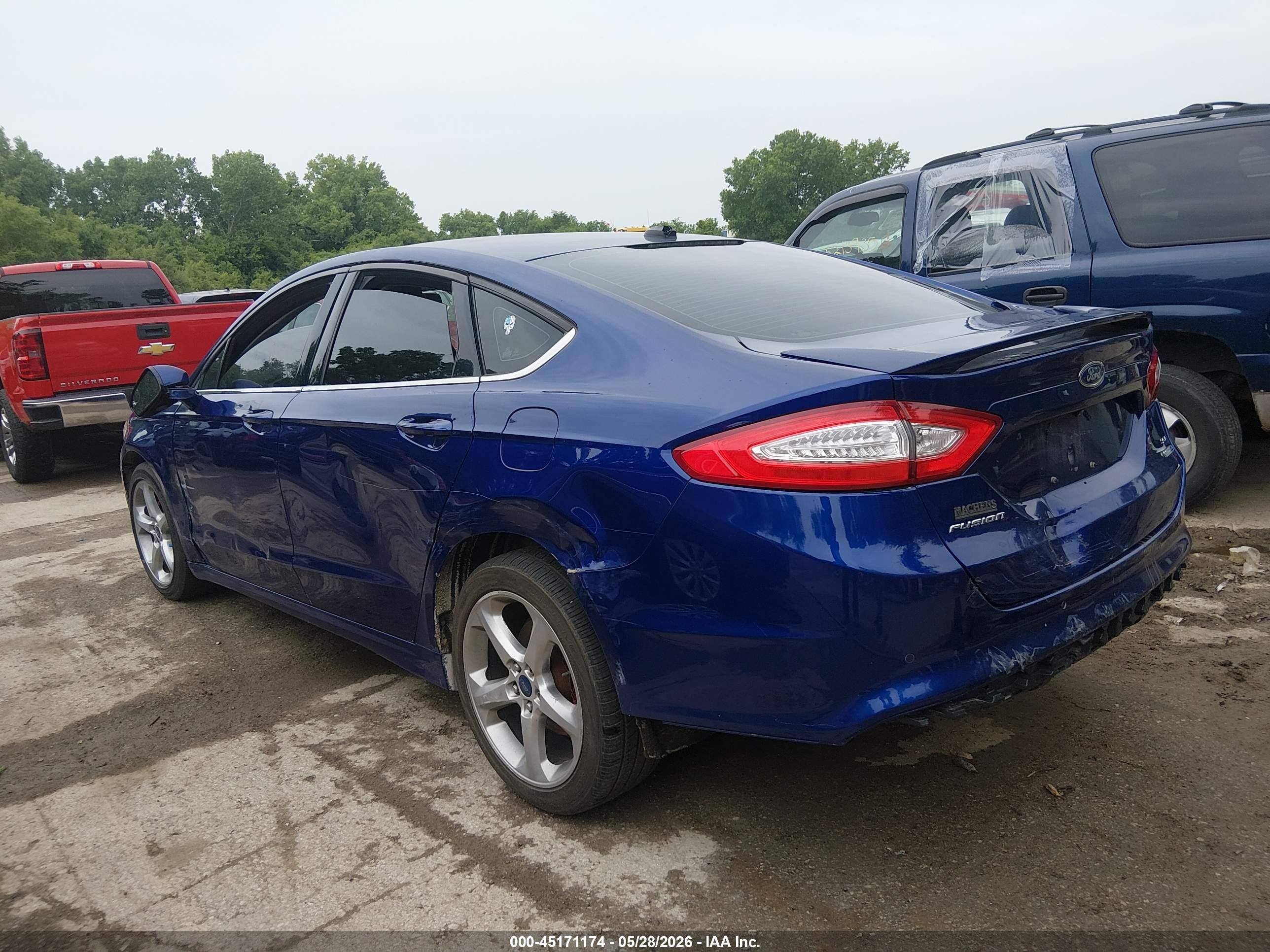 2015 Ford Fusion Se Blue vin: 3FA6P0T99FR184899