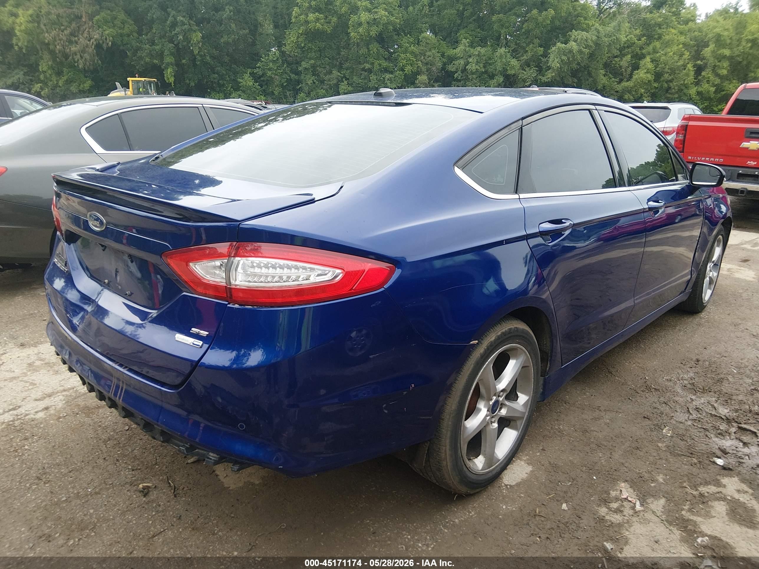2015 Ford Fusion Se Blue vin: 3FA6P0T99FR184899
