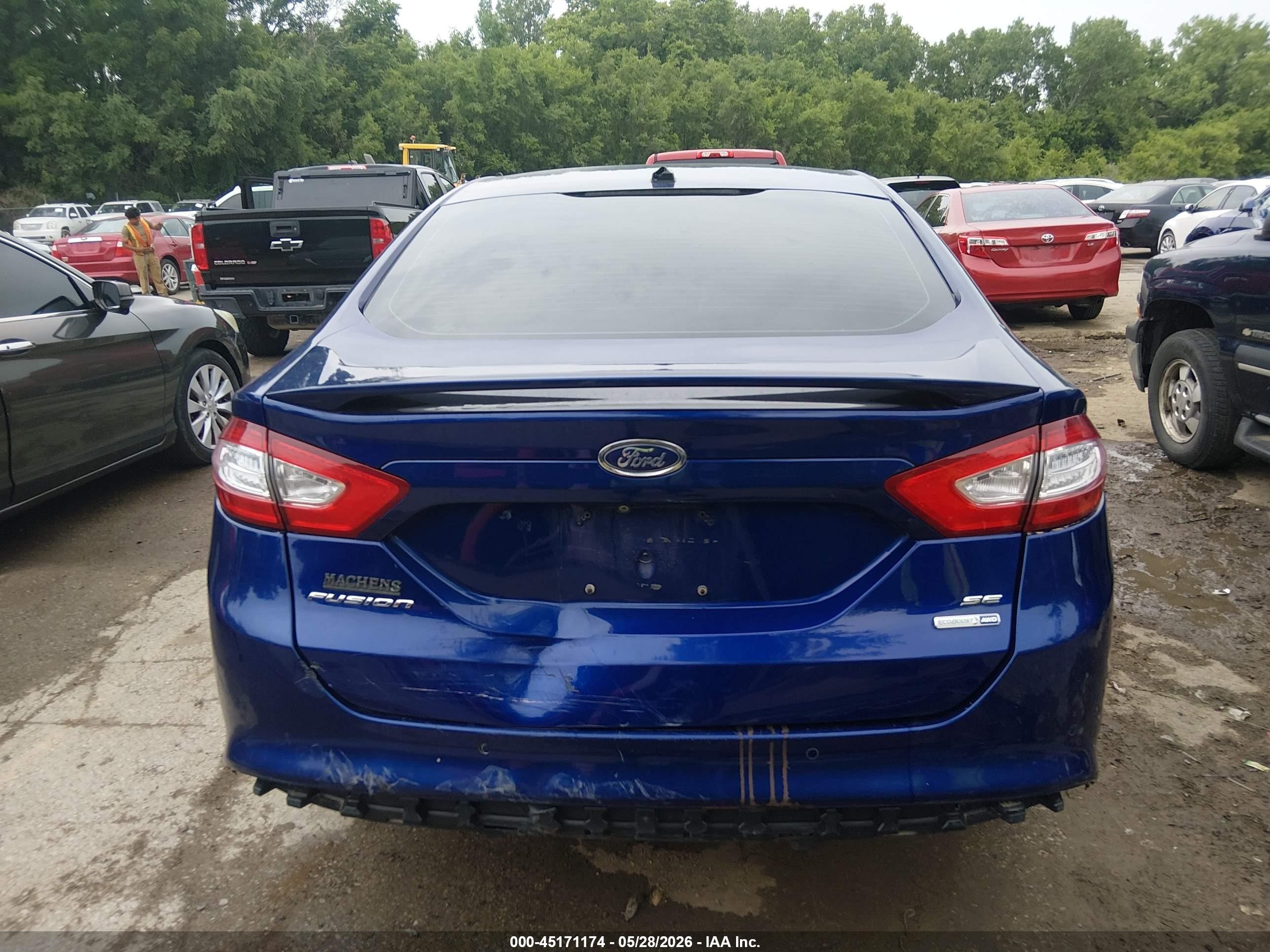 2015 Ford Fusion Se Blue vin: 3FA6P0T99FR184899