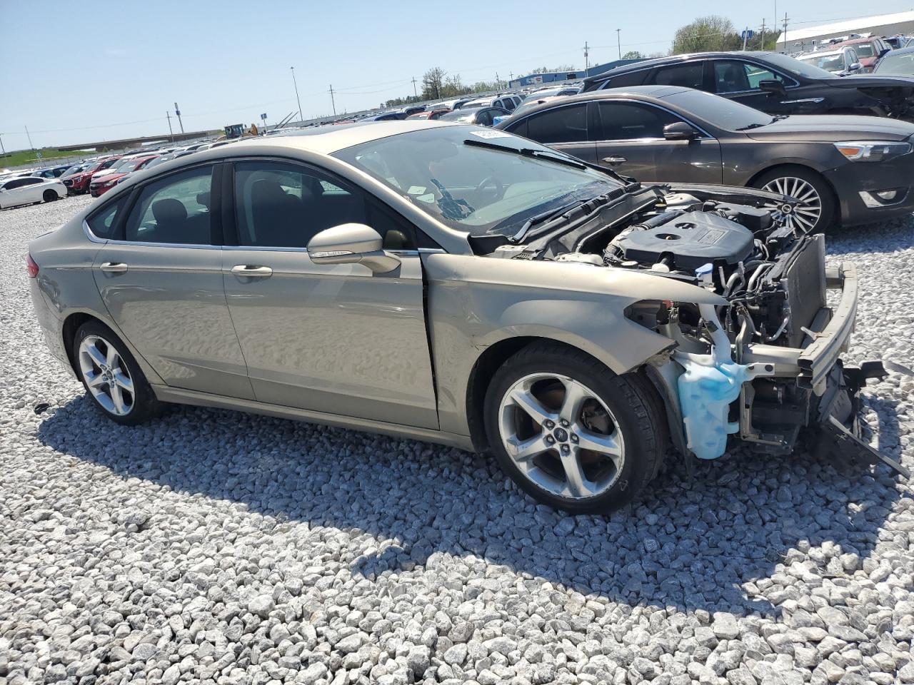 2015 Ford Fusion Se Beige vin: 3FA6P0T99FR217514