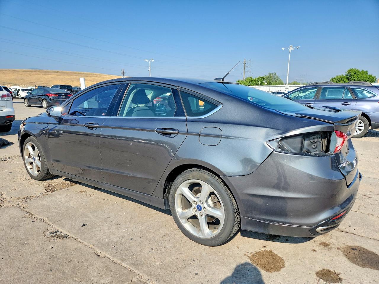 2015 Ford Fusion Se Gray vin: 3FA6P0T99FR282377