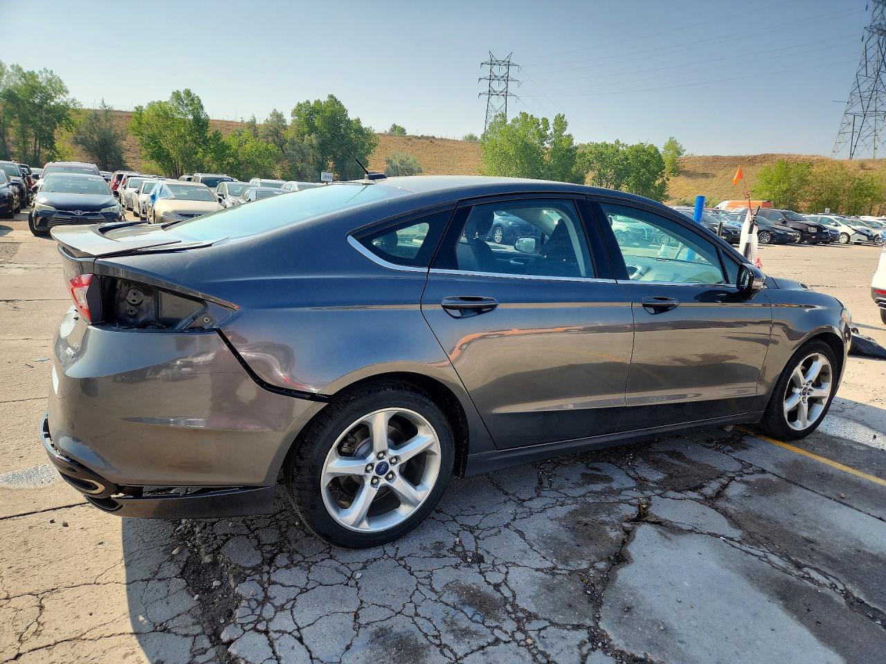 2015 Ford Fusion Se Gray vin: 3FA6P0T99FR282377