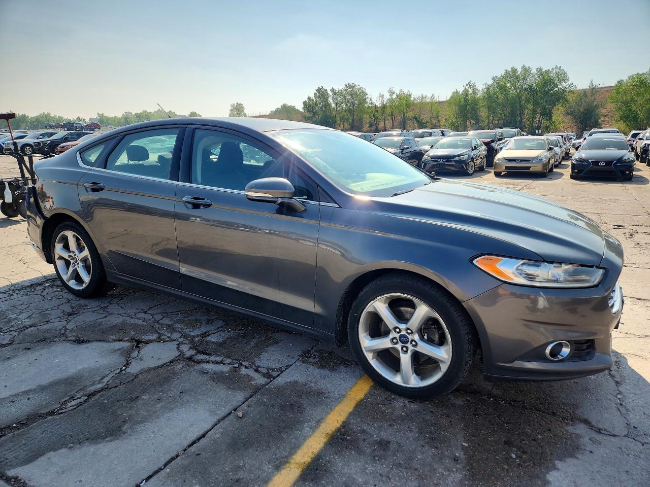 2015 Ford Fusion Se Gray vin: 3FA6P0T99FR282377
