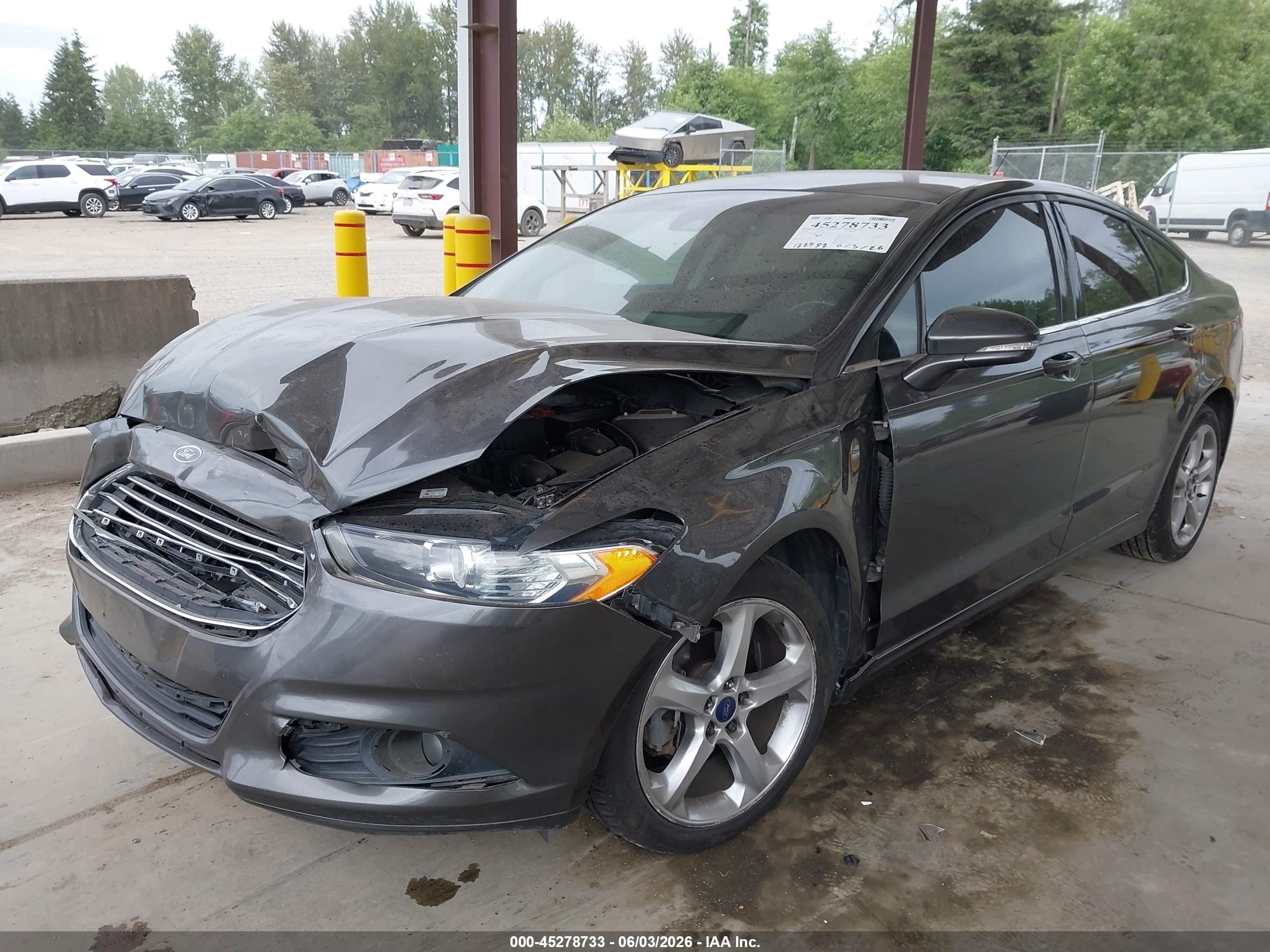 2016 Ford Fusion Se Gray vin: 3FA6P0T99GR285989