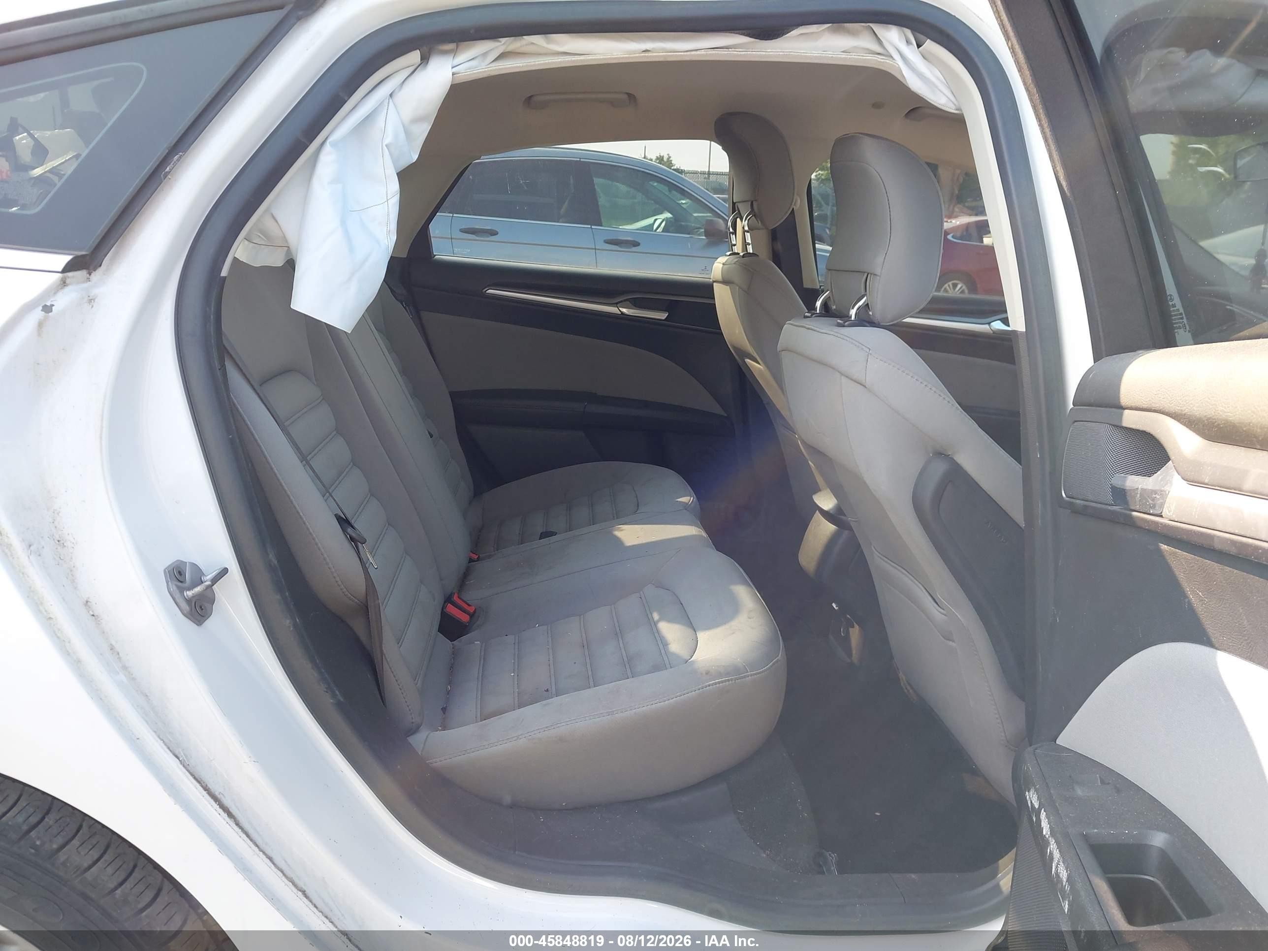 2014 Ford Fusion Hybrid S White vin: 3FA6P0UU0ER145488