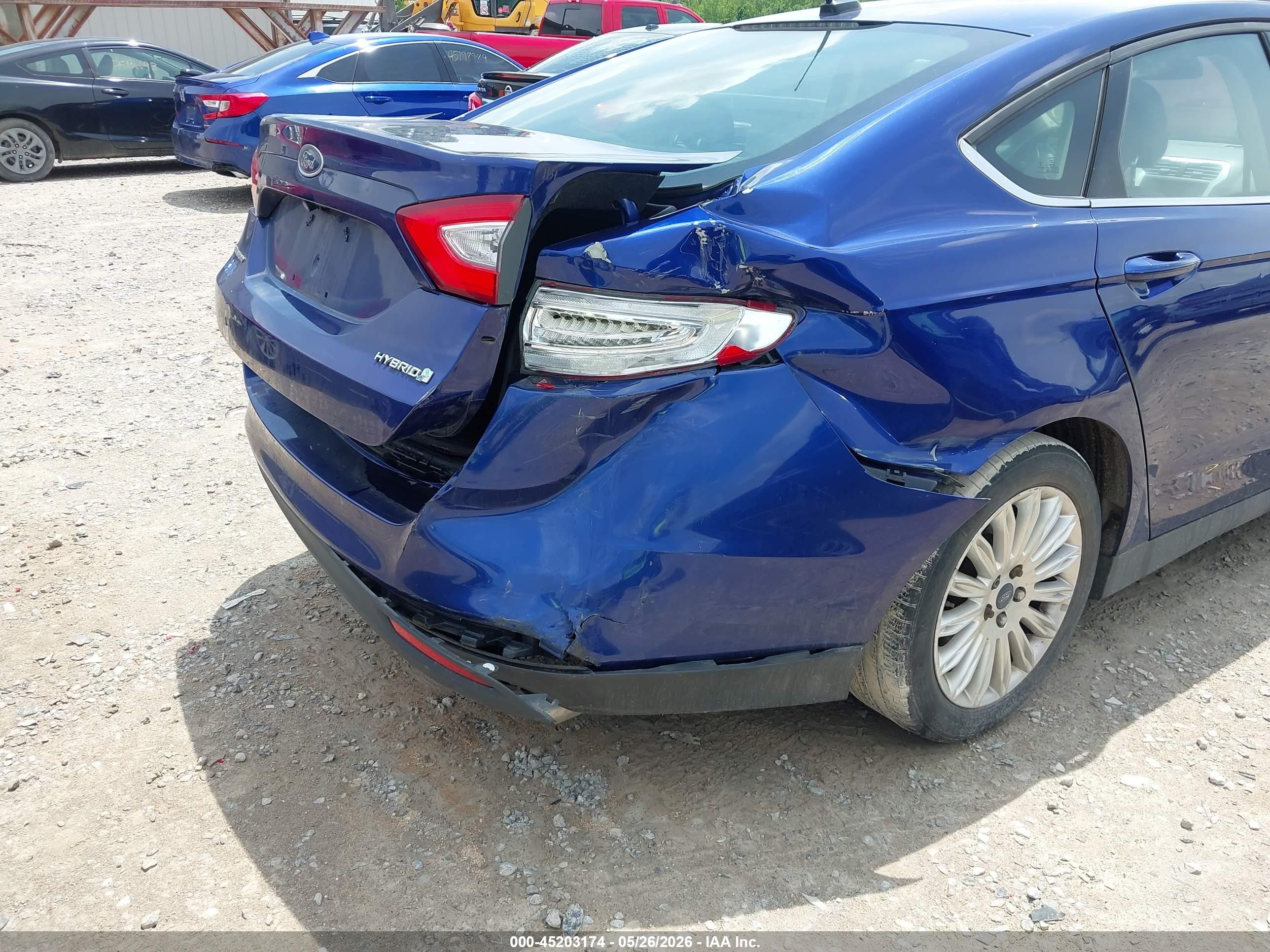 2015 Ford Fusion Hybrid S Blue vin: 3FA6P0UU0FR116459