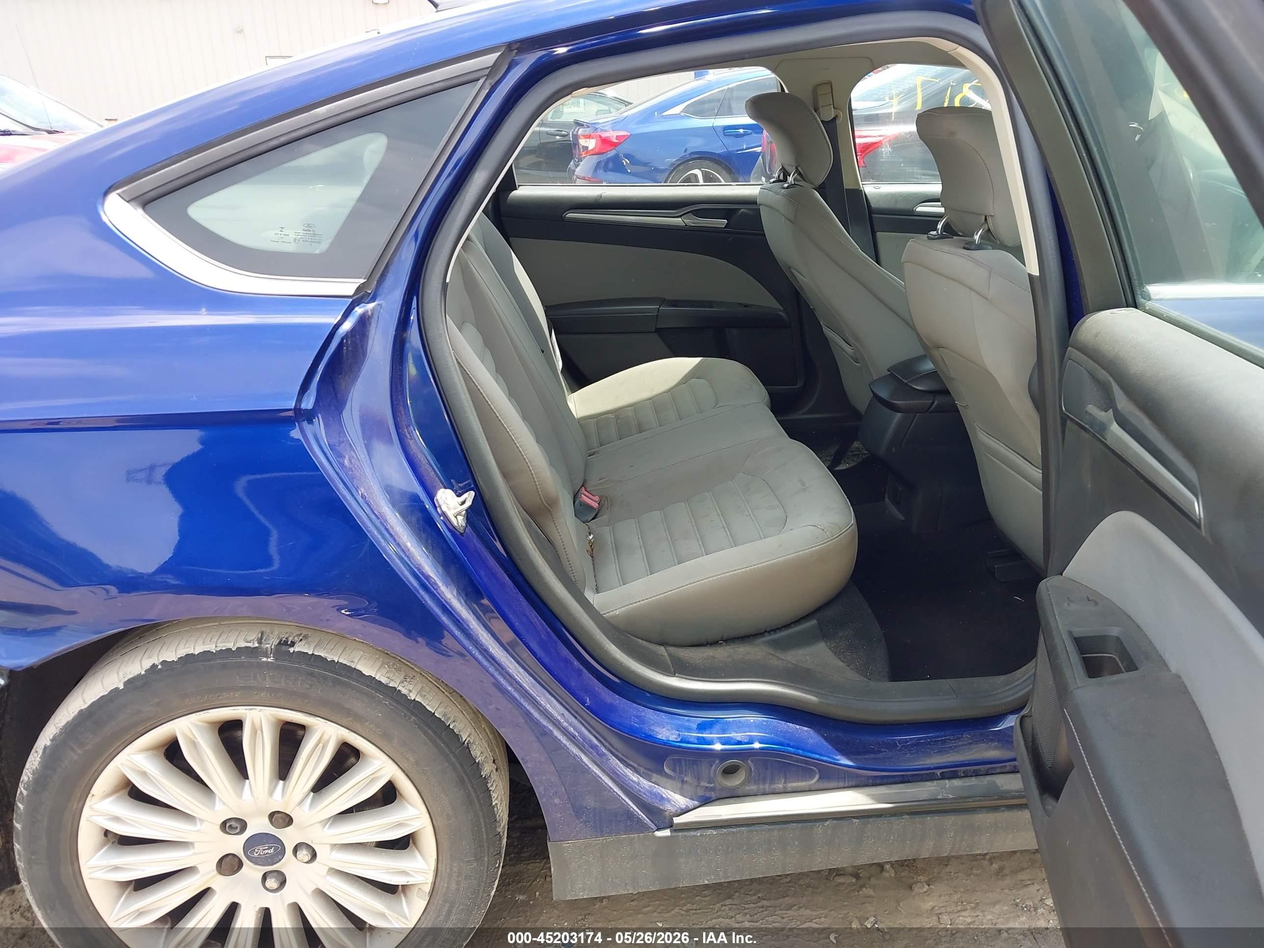 2015 Ford Fusion Hybrid S Blue vin: 3FA6P0UU0FR116459