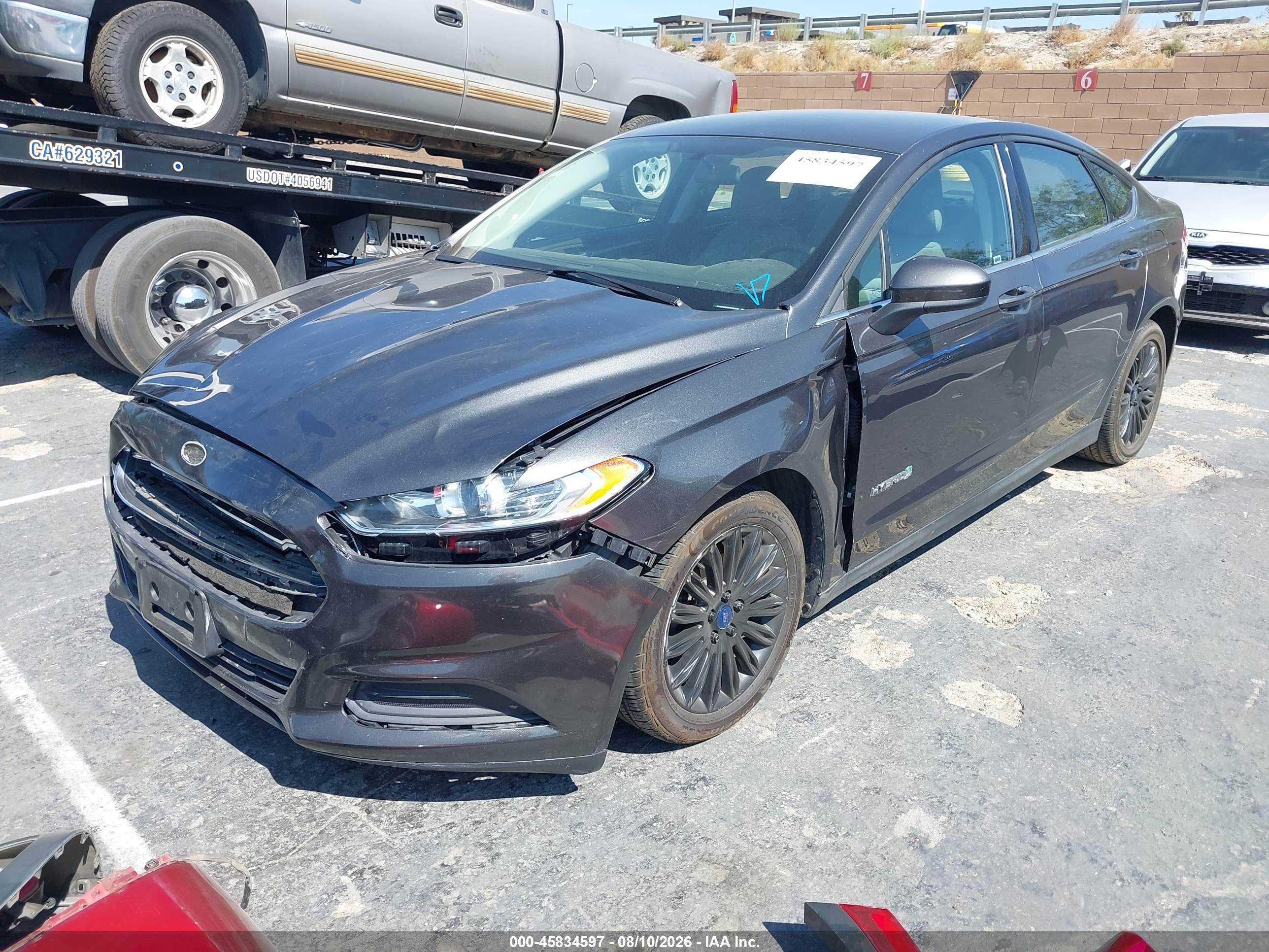 2015 Ford Fusion Hybrid S Серый vin: 3FA6P0UU0FR161000