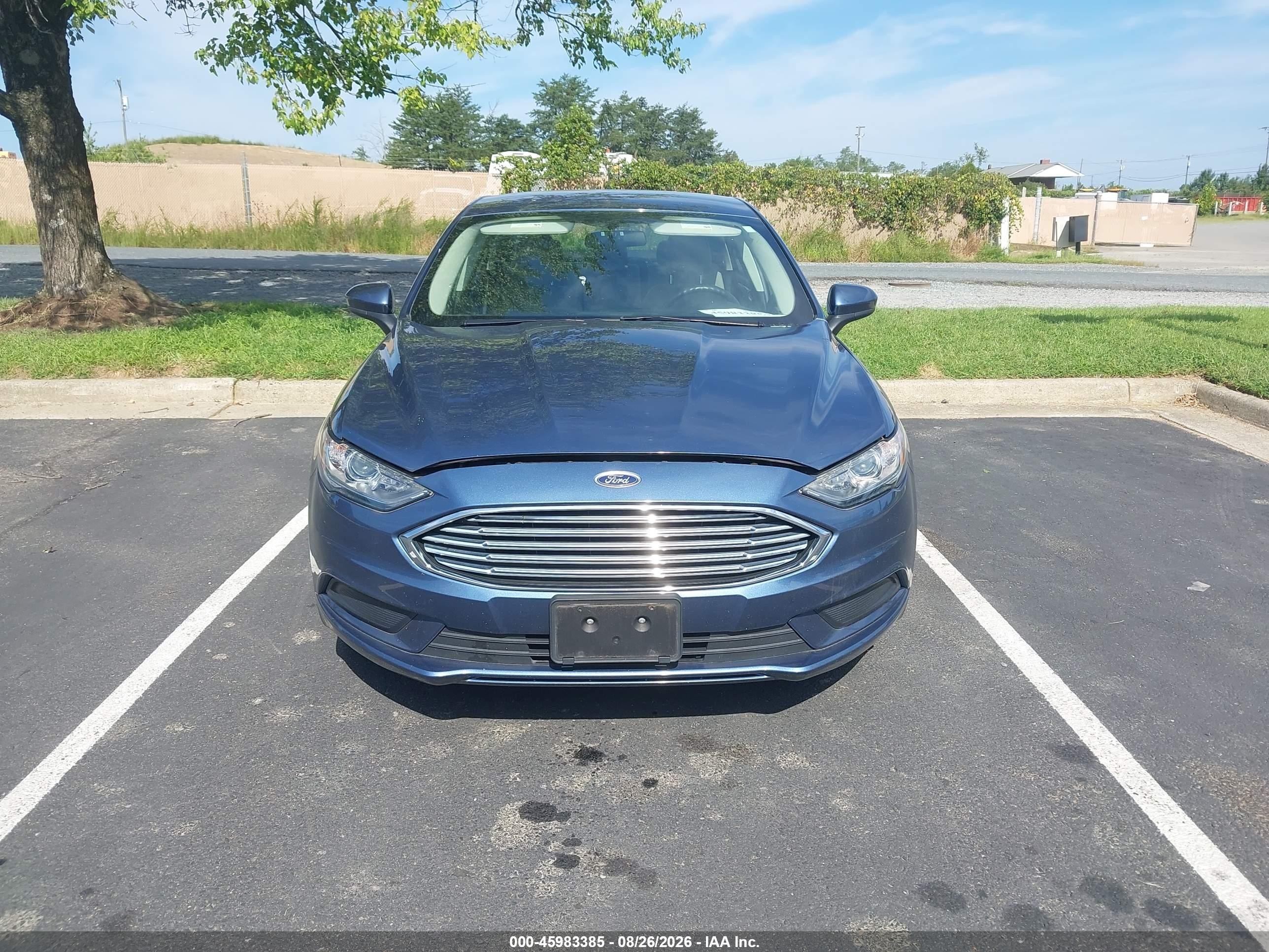2018 Ford Fusion Hybrid S Blue vin: 3FA6P0UU0JR278875