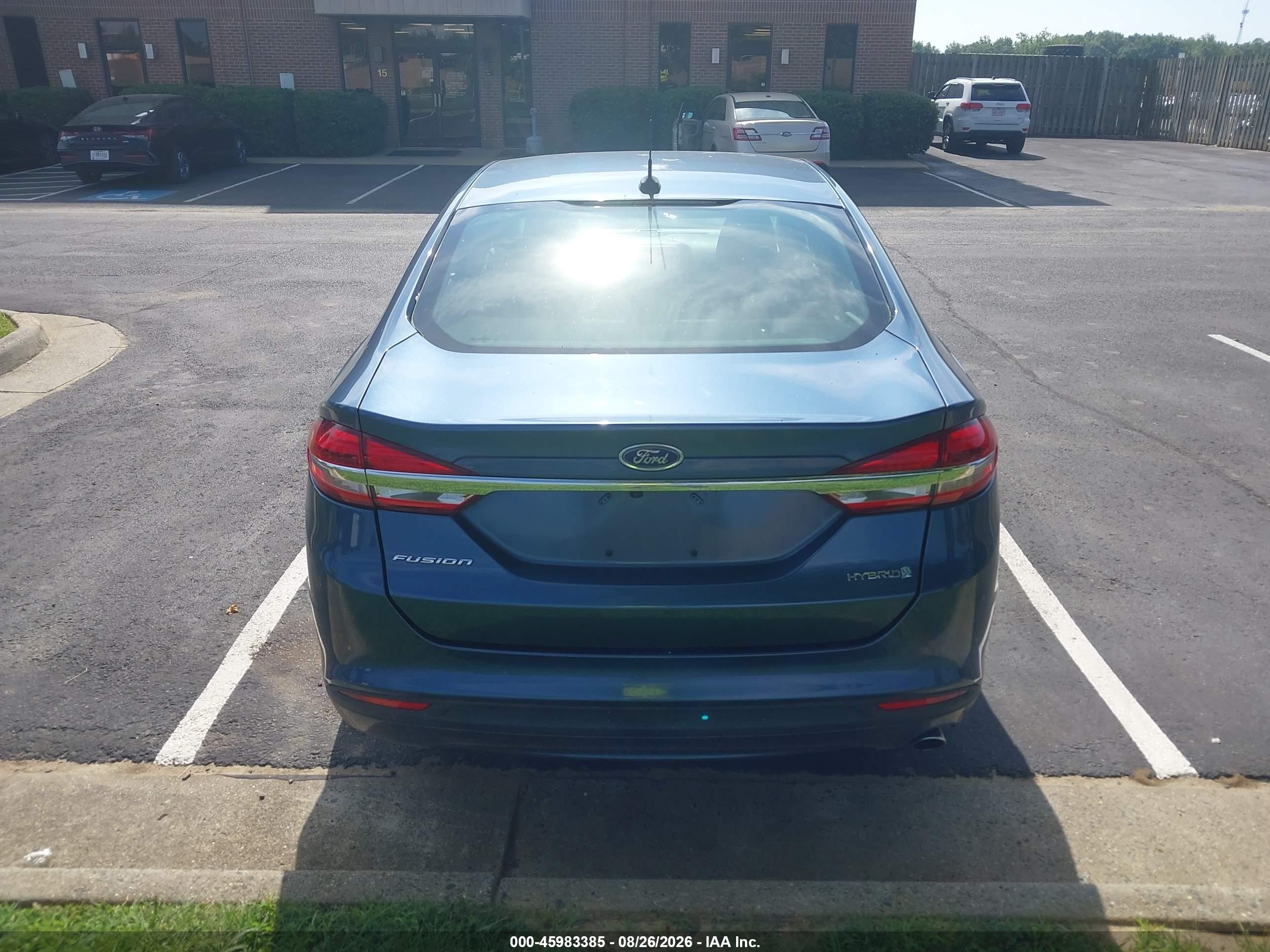 2018 Ford Fusion Hybrid S Blue vin: 3FA6P0UU0JR278875