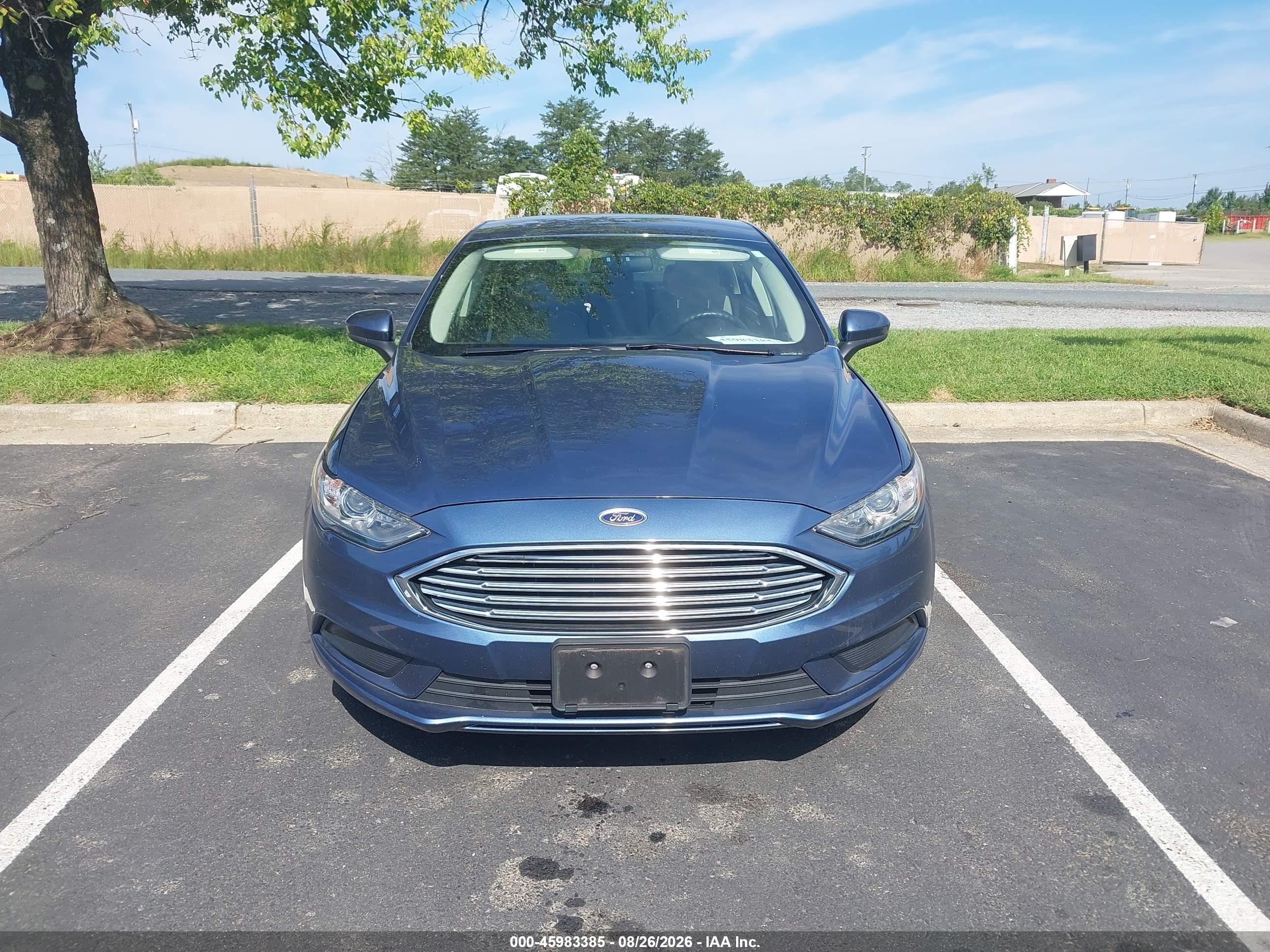 2018 Ford Fusion Hybrid S Blue vin: 3FA6P0UU0JR278875