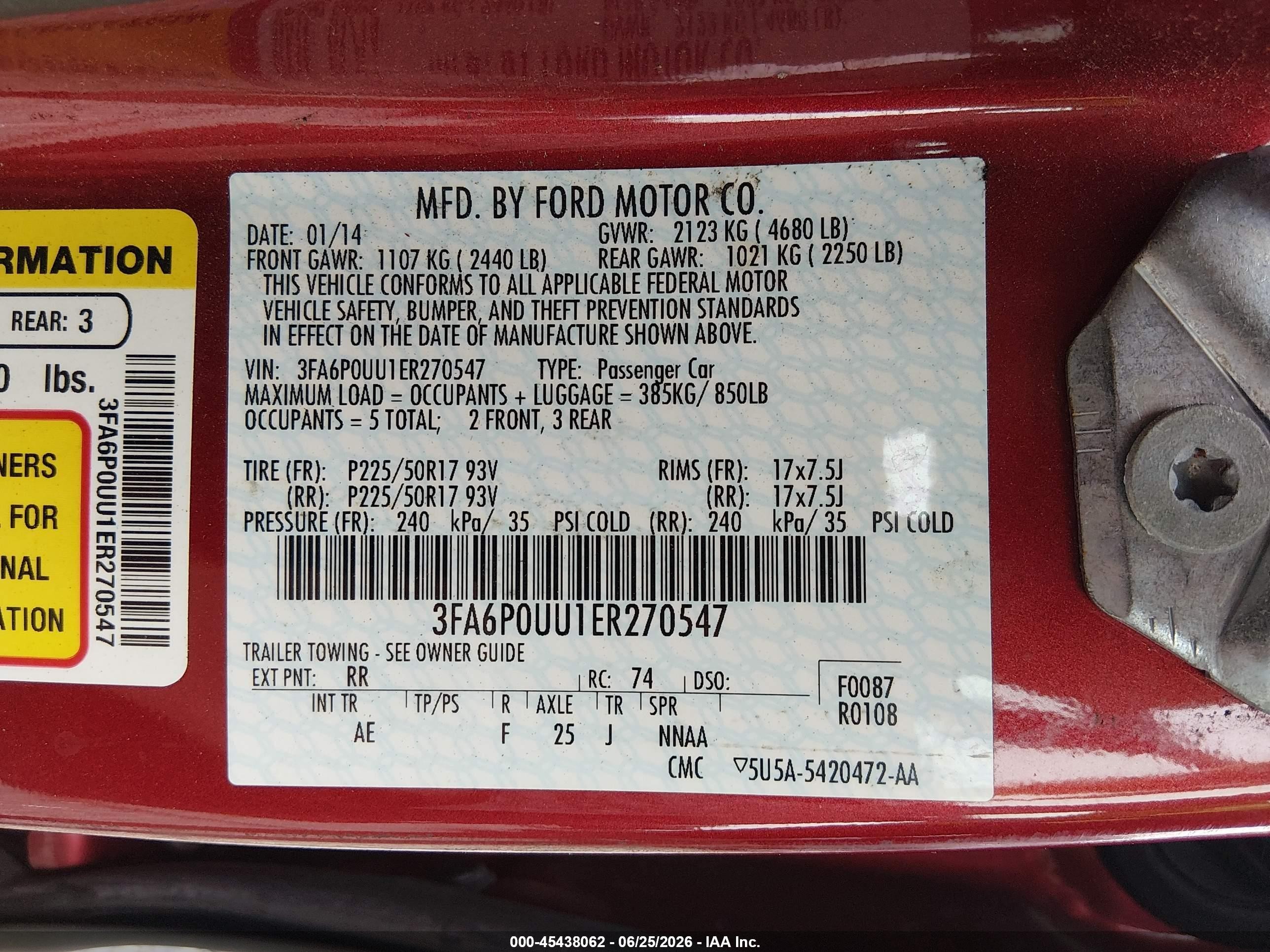 2014 Ford Fusion Hybrid S Красный vin: 3FA6P0UU1ER270547