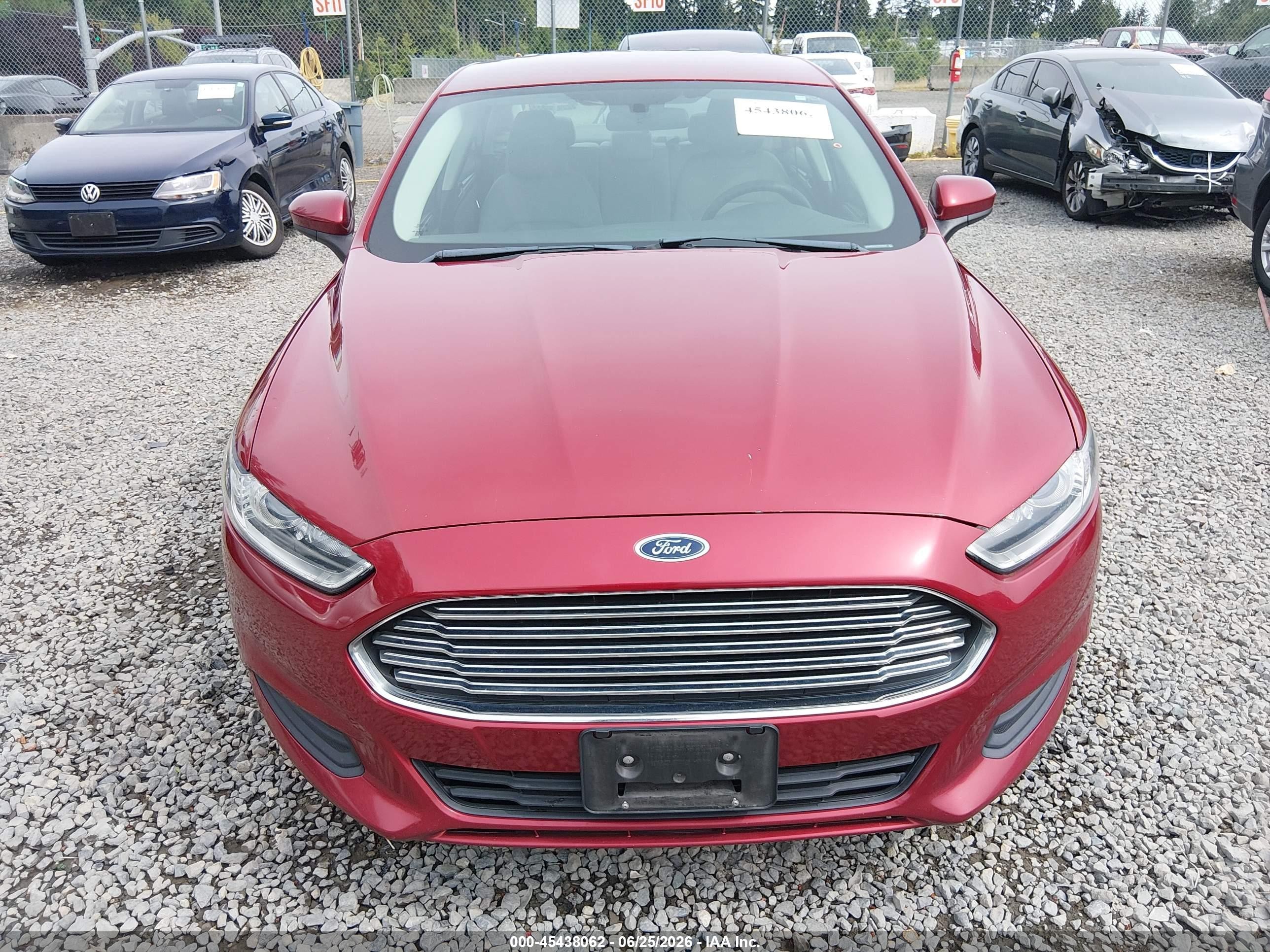 2014 Ford Fusion Hybrid S Красный vin: 3FA6P0UU1ER270547
