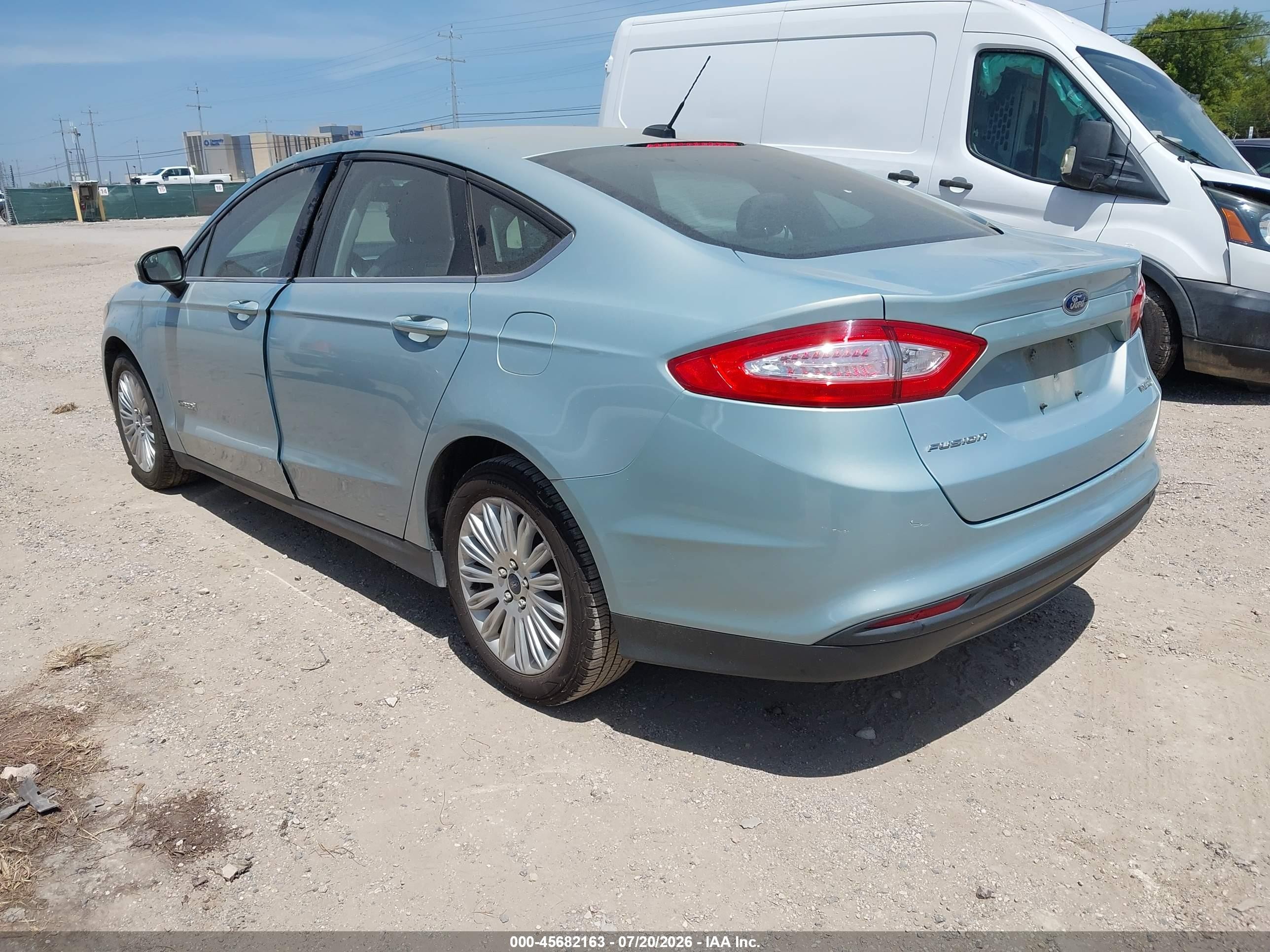 2014 Ford Fusion Hybrid S Green vin: 3FA6P0UU1ER368719