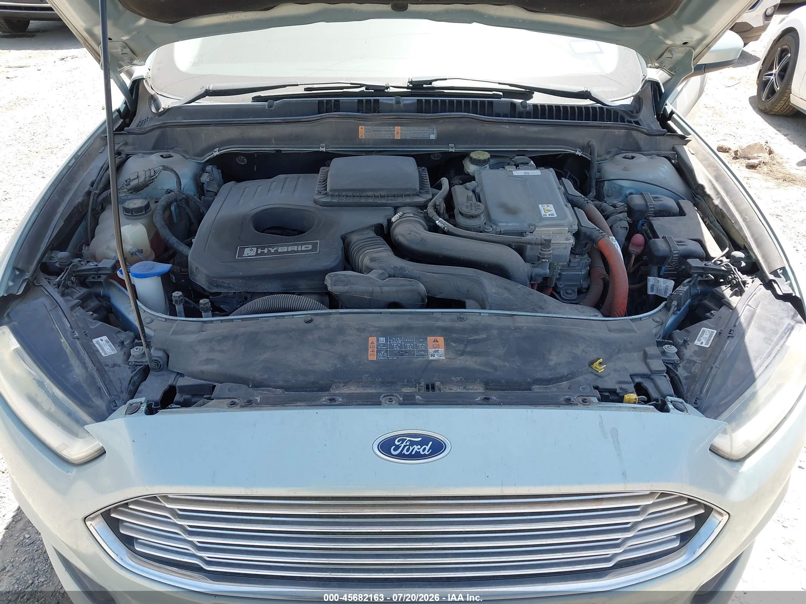2014 Ford Fusion Hybrid S Green vin: 3FA6P0UU1ER368719