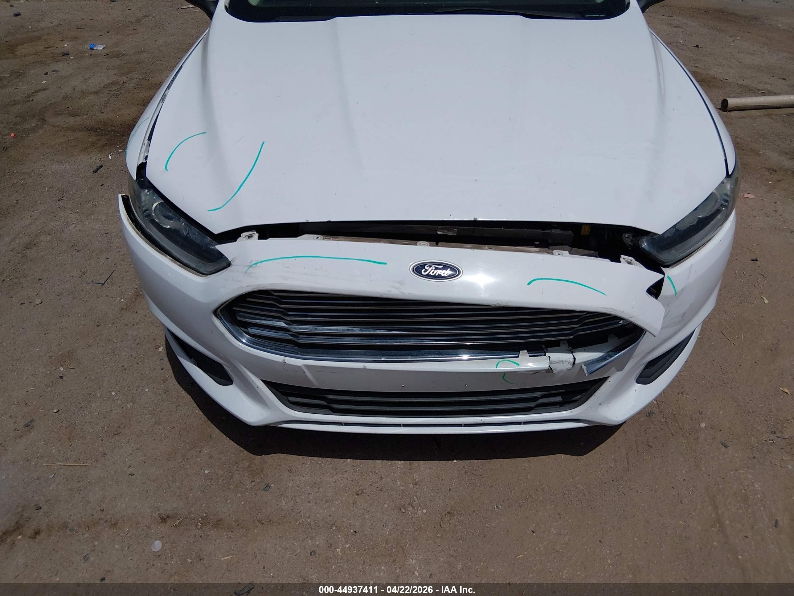 2014 Ford Fusion Hybrid S White vin: 3FA6P0UU1ER368803