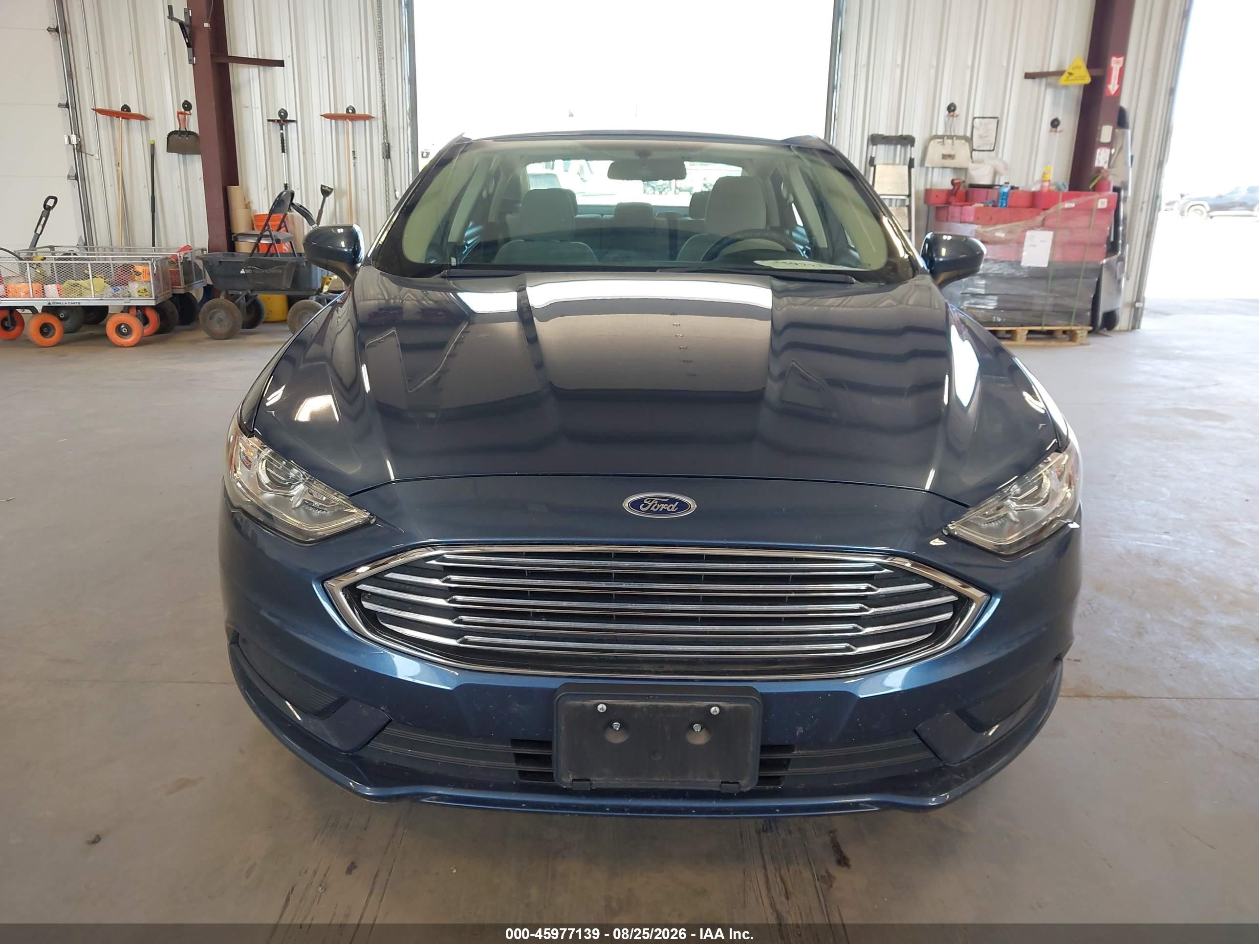 2018 Ford Fusion Hybrid S Blue vin: 3FA6P0UU1JR250664