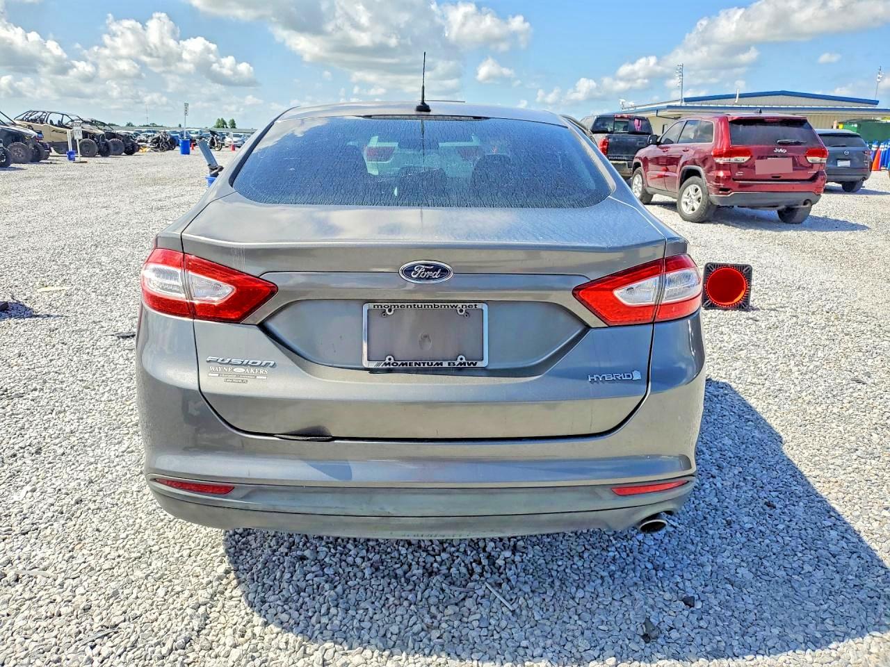 2014 Ford Fusion S Hybrid Gray vin: 3FA6P0UU2ER368938