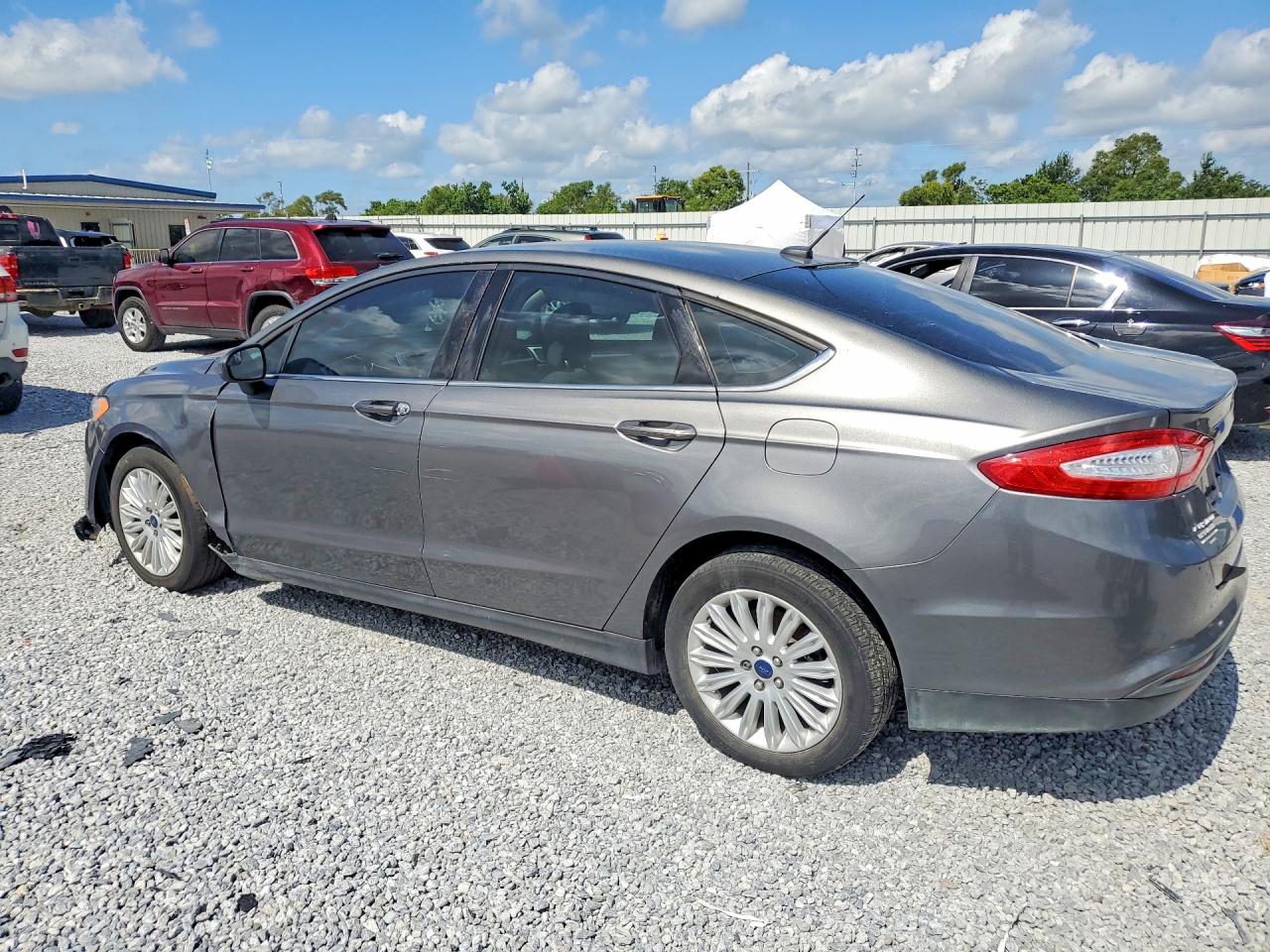 2014 Ford Fusion S Hybrid Gray vin: 3FA6P0UU2ER368938