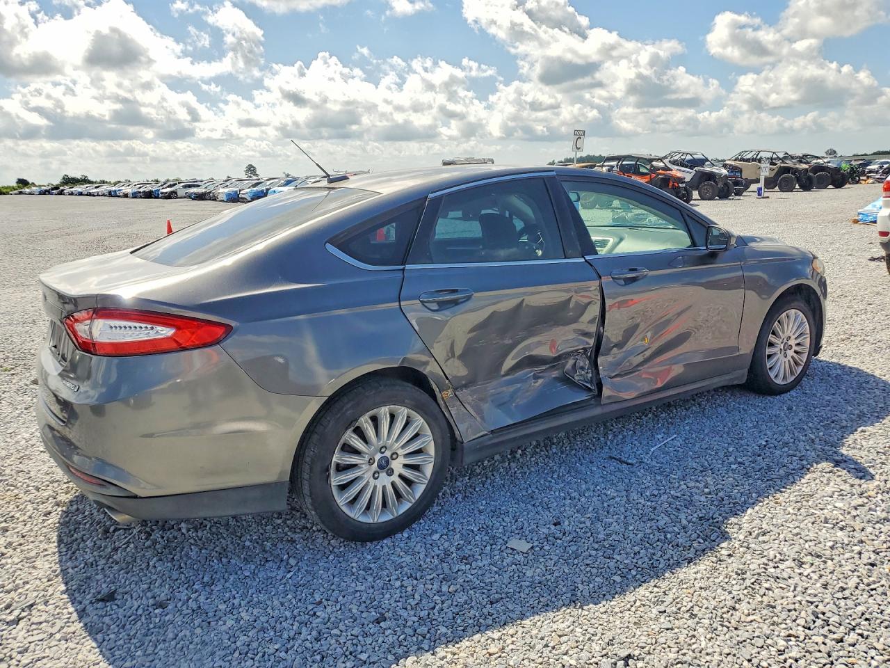 2014 Ford Fusion S Hybrid Gray vin: 3FA6P0UU2ER368938