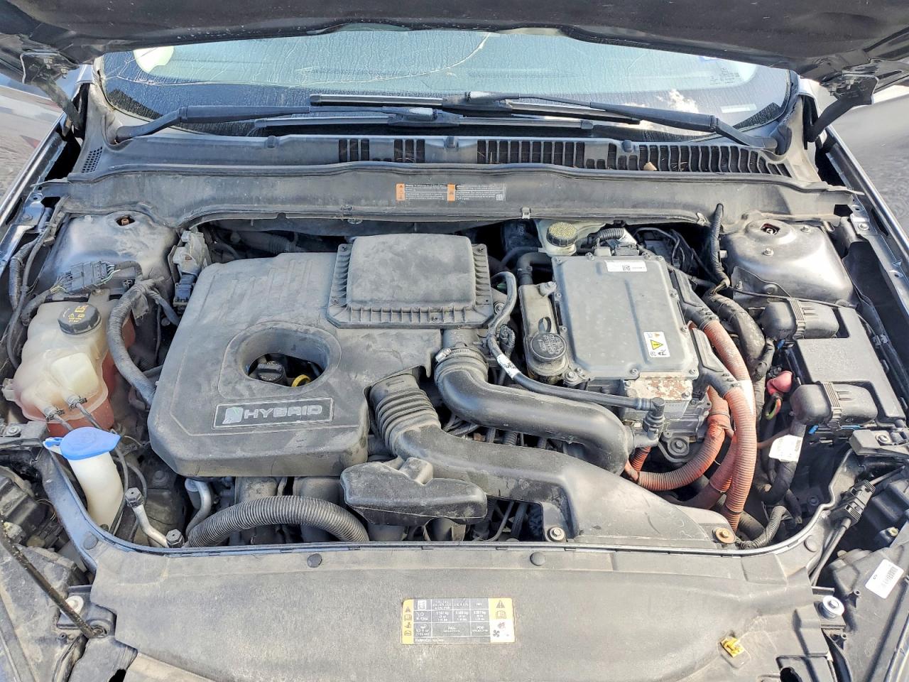 2014 Ford Fusion S Hybrid Gray vin: 3FA6P0UU2ER368938