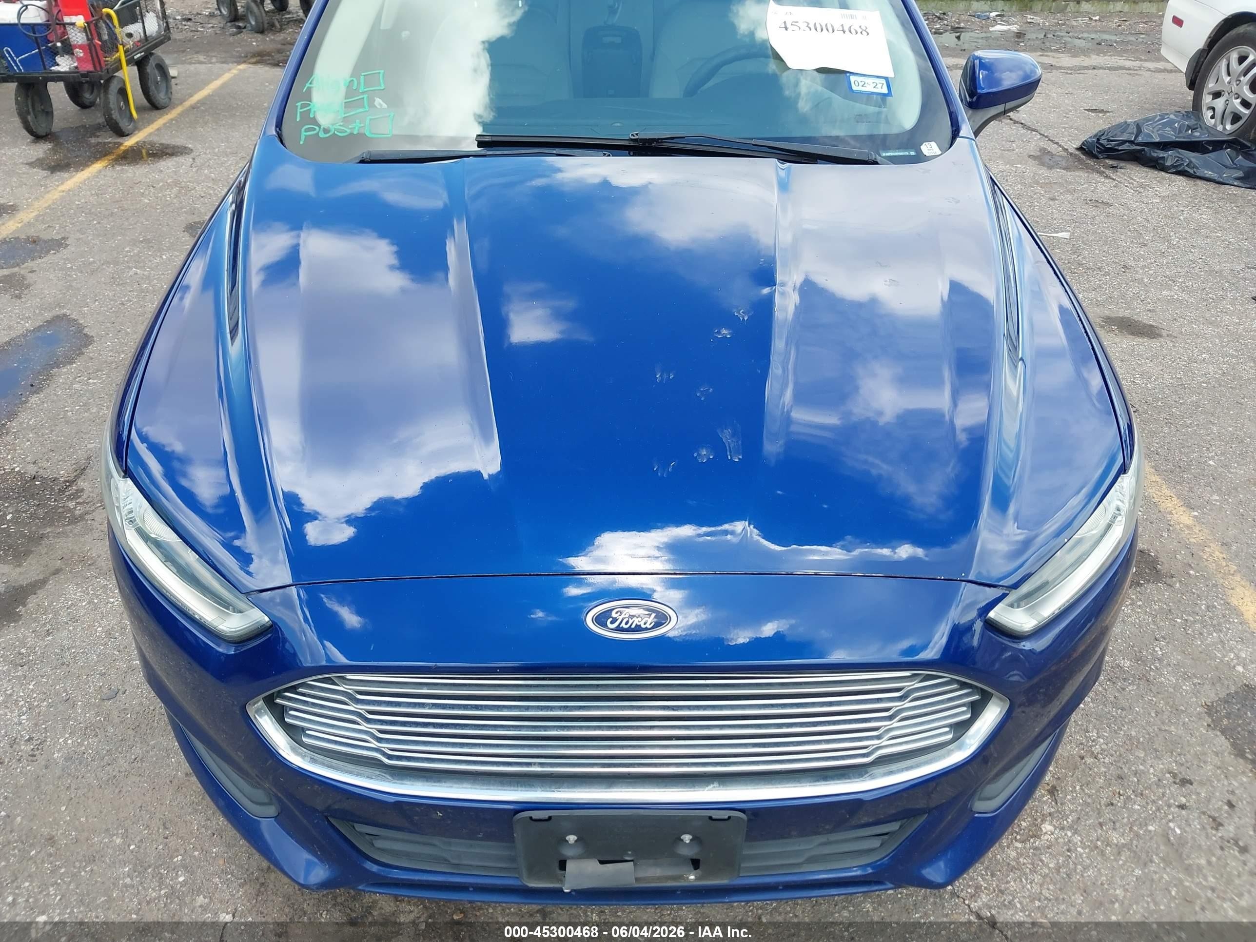 2015 Ford Fusion Hybrid S Blue vin: 3FA6P0UU2FR267173