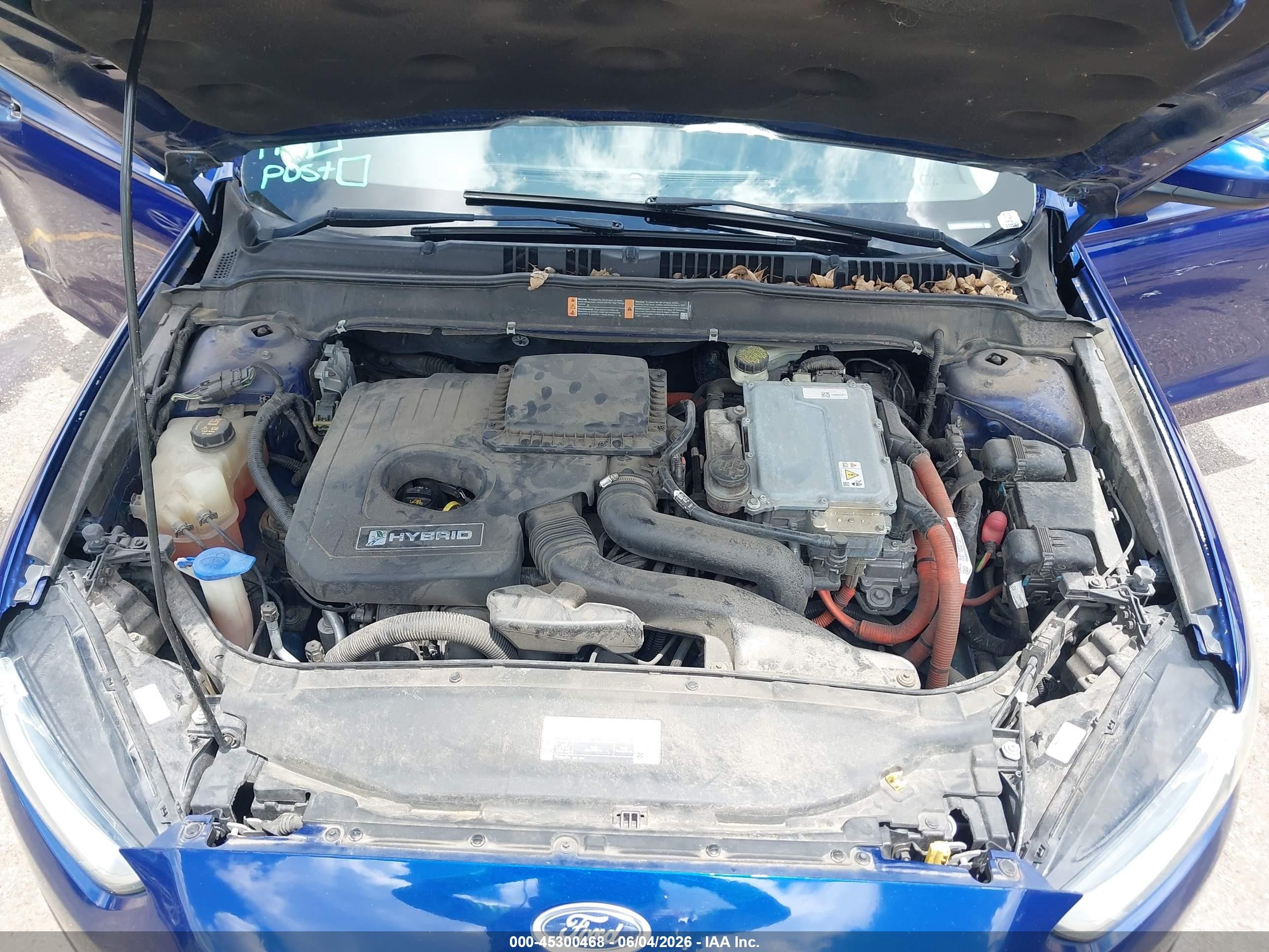 2015 Ford Fusion Hybrid S Blue vin: 3FA6P0UU2FR267173