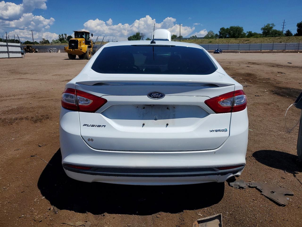 2015 Ford Fusion S Hybrid White vin: 3FA6P0UU3FR132722