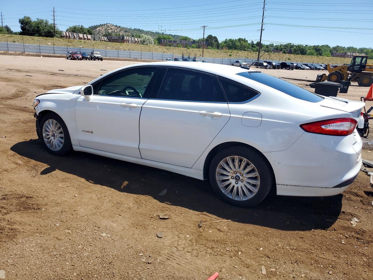 2015 Ford Fusion S Hybrid White vin: 3FA6P0UU3FR132722