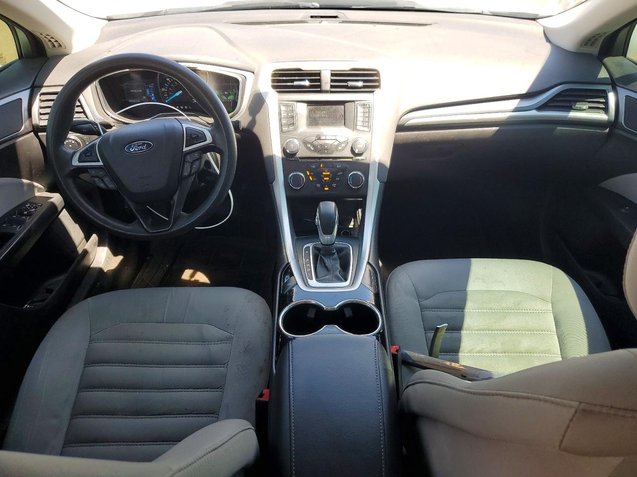 2015 Ford Fusion S Hybrid White vin: 3FA6P0UU3FR132722