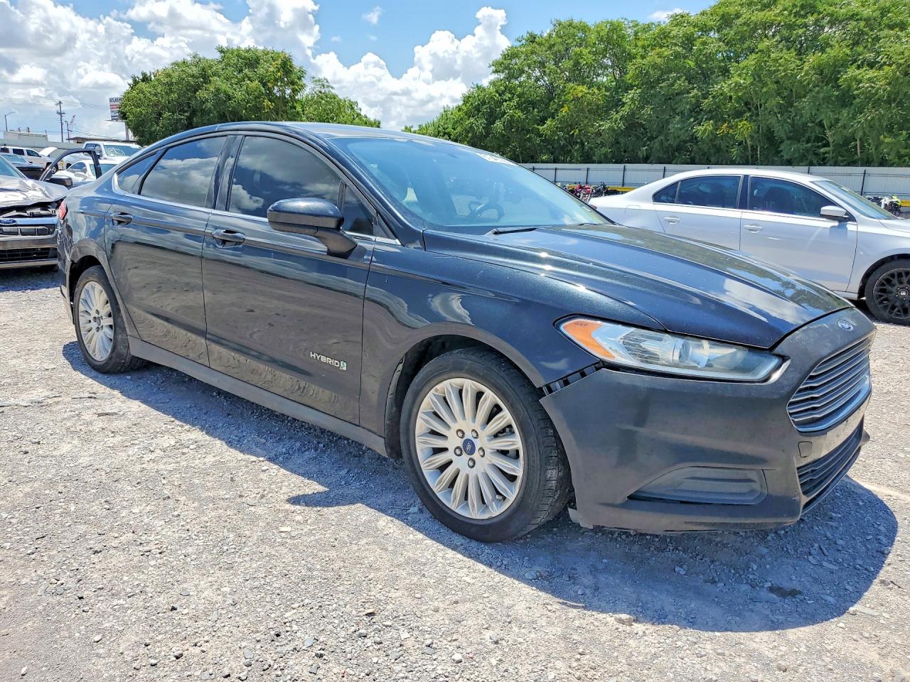 2015 Ford Fusion S Hybrid Black vin: 3FA6P0UU3FR139976