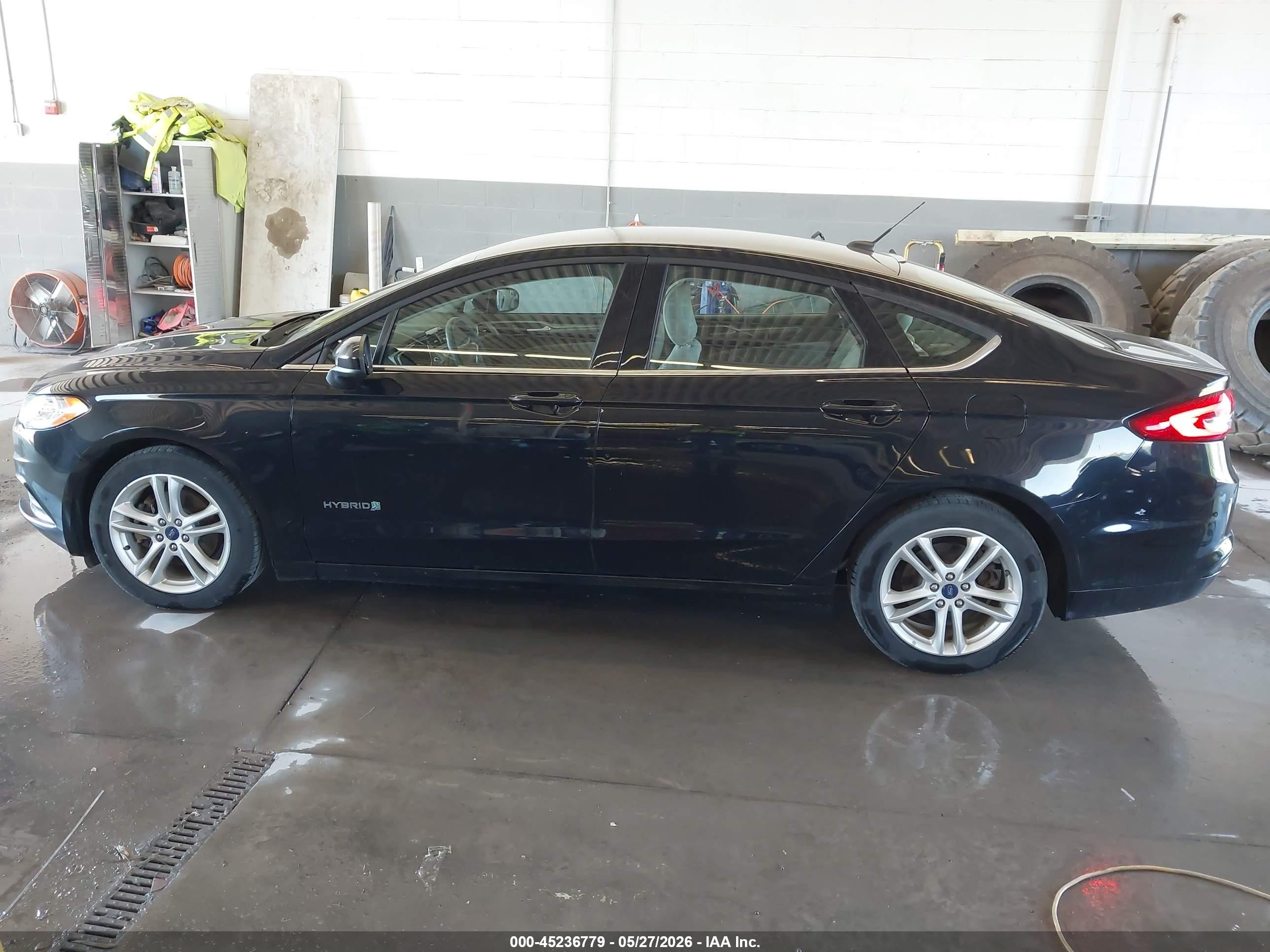 2018 Ford Fusion Hybrid S Black vin: 3FA6P0UU3JR122796