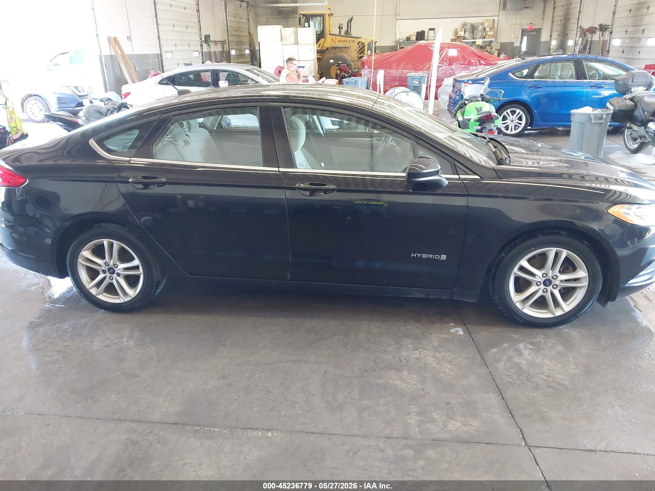 2018 Ford Fusion Hybrid S Black vin: 3FA6P0UU3JR122796
