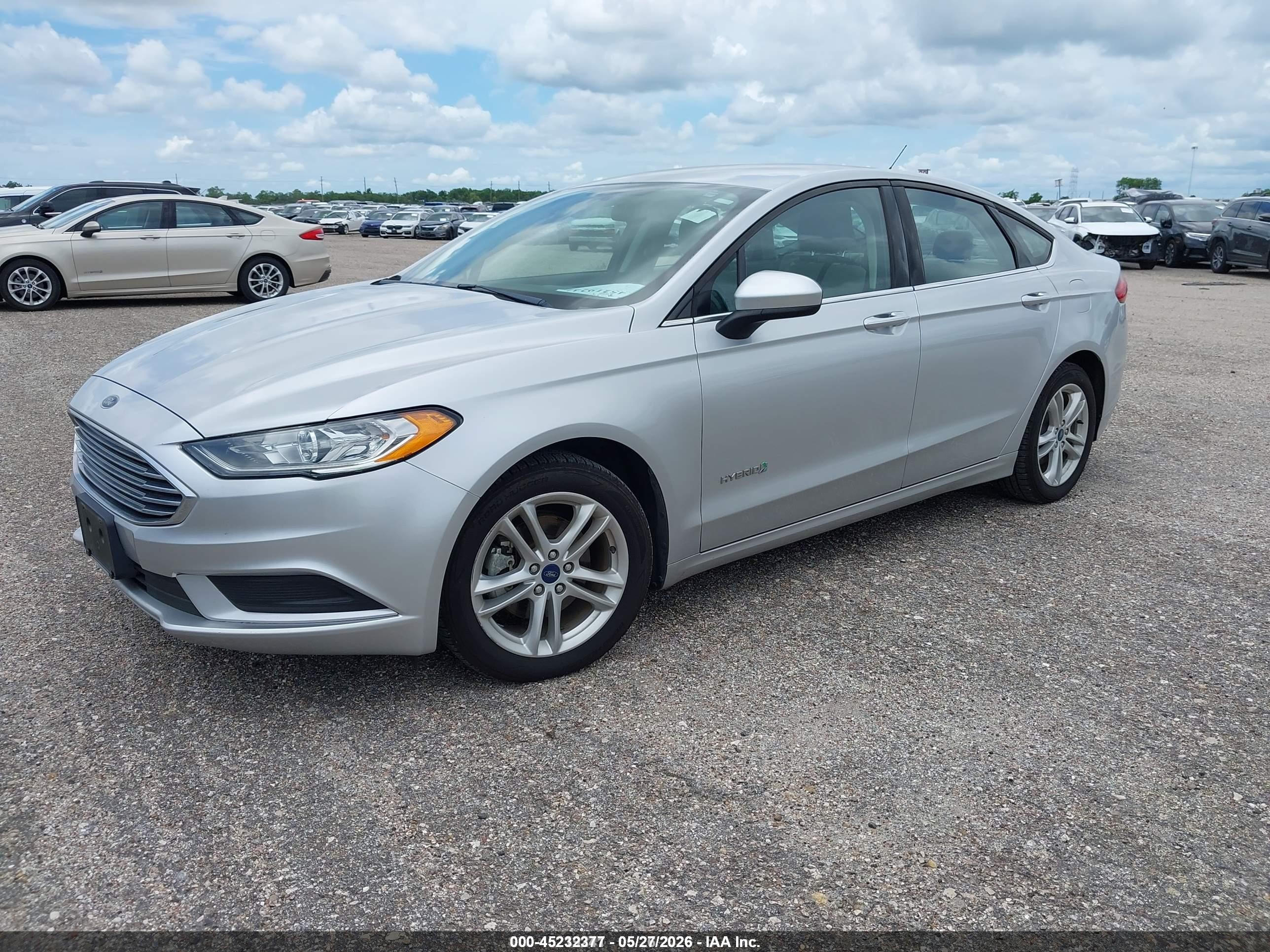 2018 Ford Fusion Hybrid S Silver vin: 3FA6P0UU3JR261648